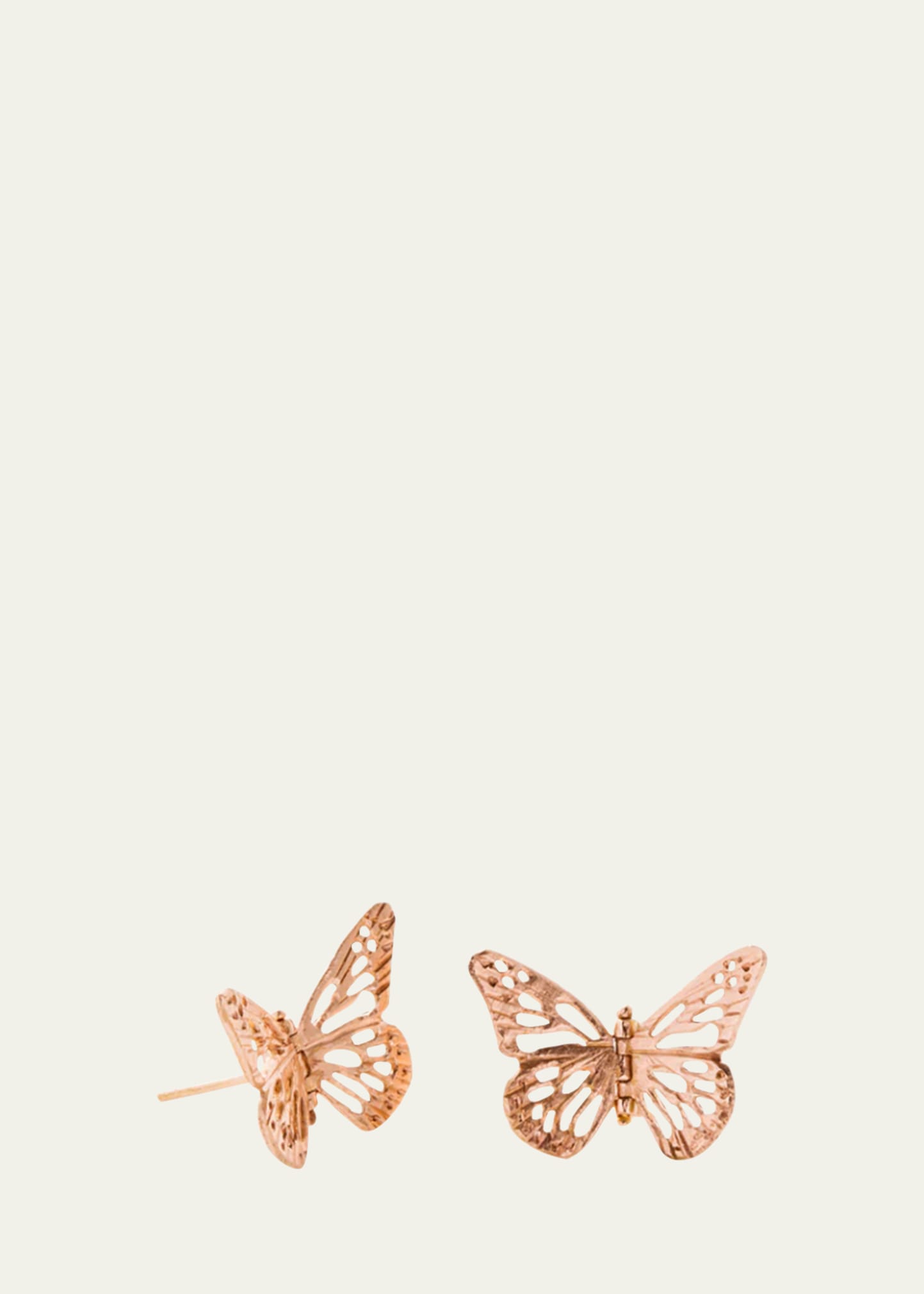 14K Rose Gold Monarch Stud Earrings