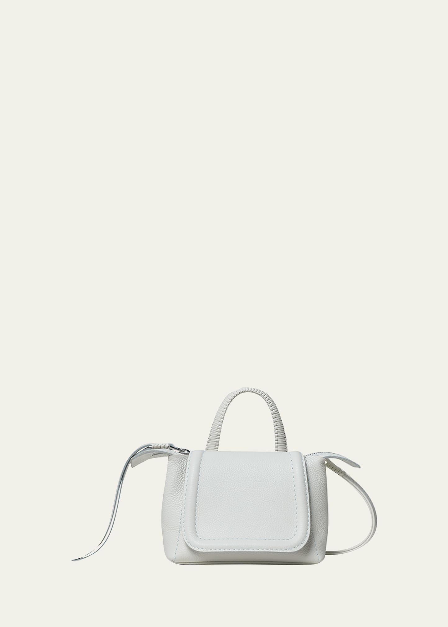 CALLISTA MINI FLAP LEATHER TOP-HANDLE BAG