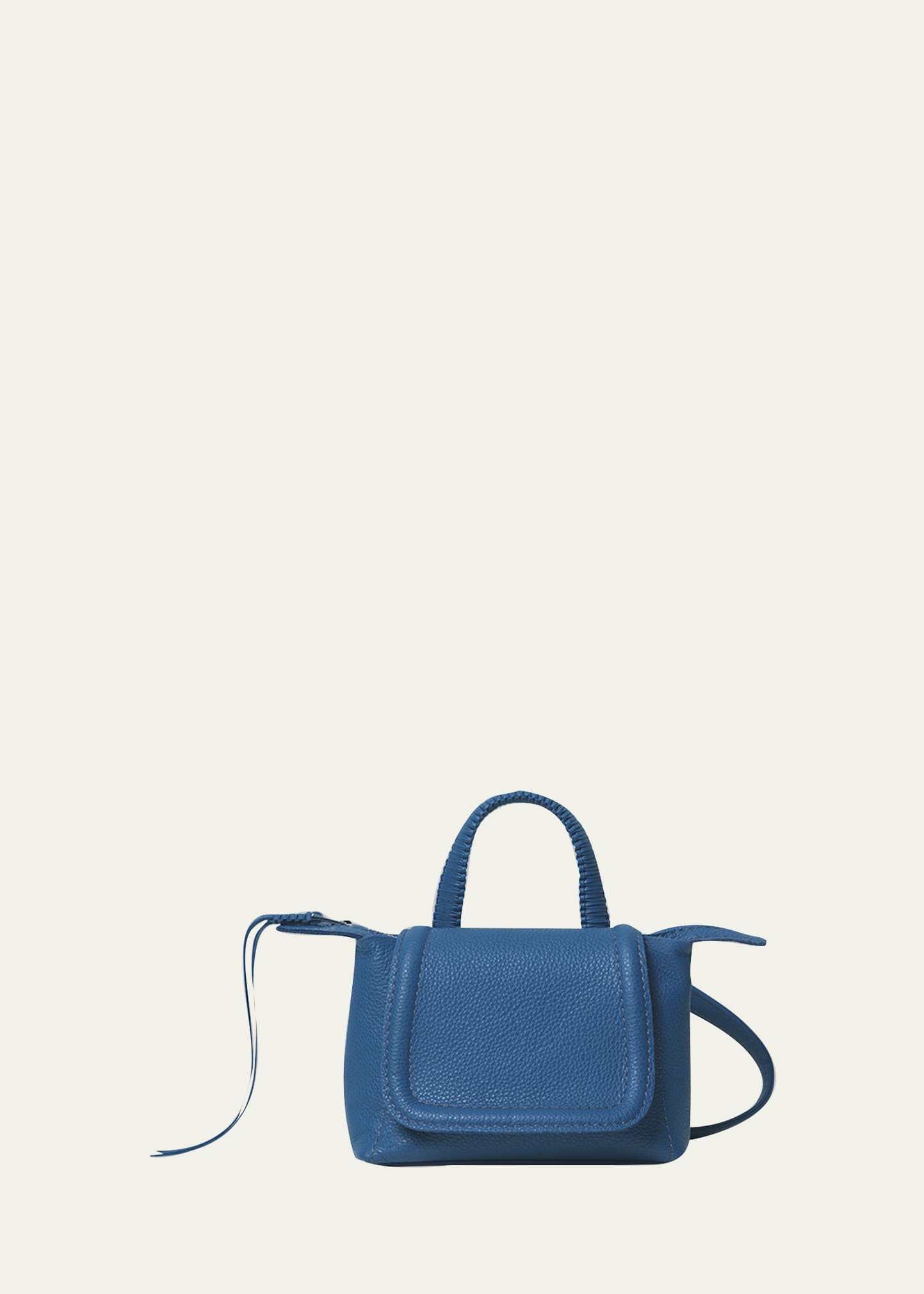 Callista Mini Flap Leather Top-Handle Bag