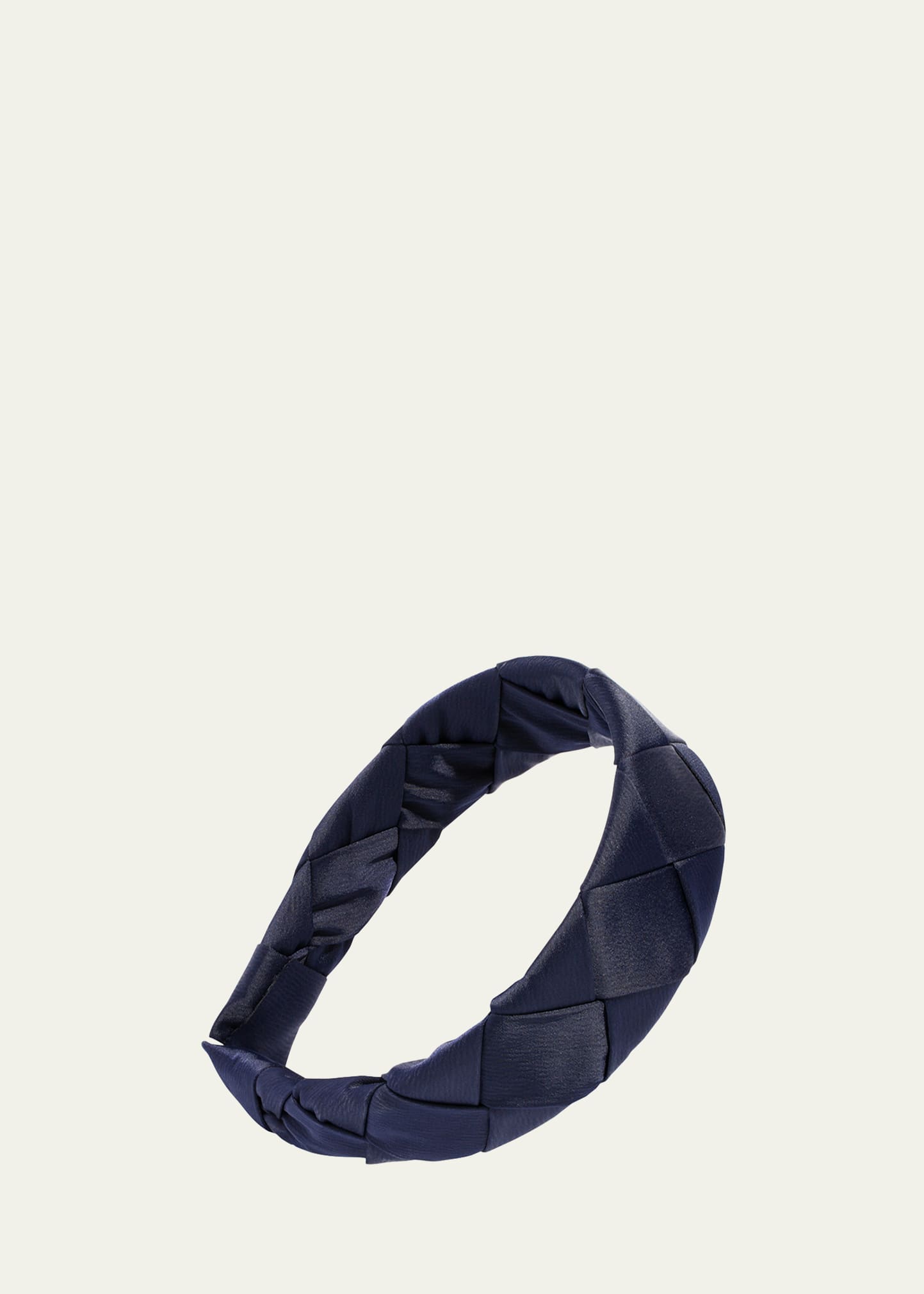 L Erickson Blair Braided Headband In Navy