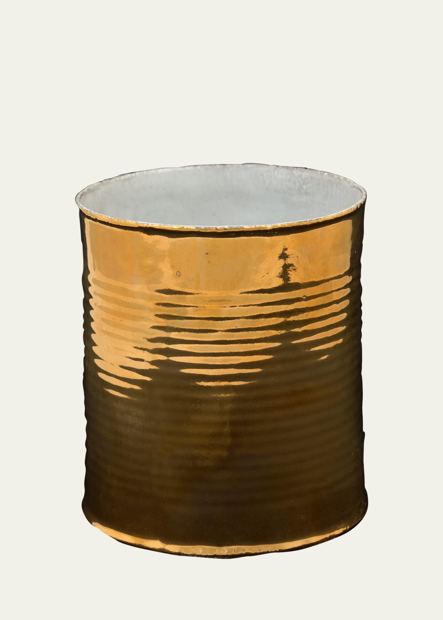 Astier De Vilatte Medium Conserve Vase Golden Exterior