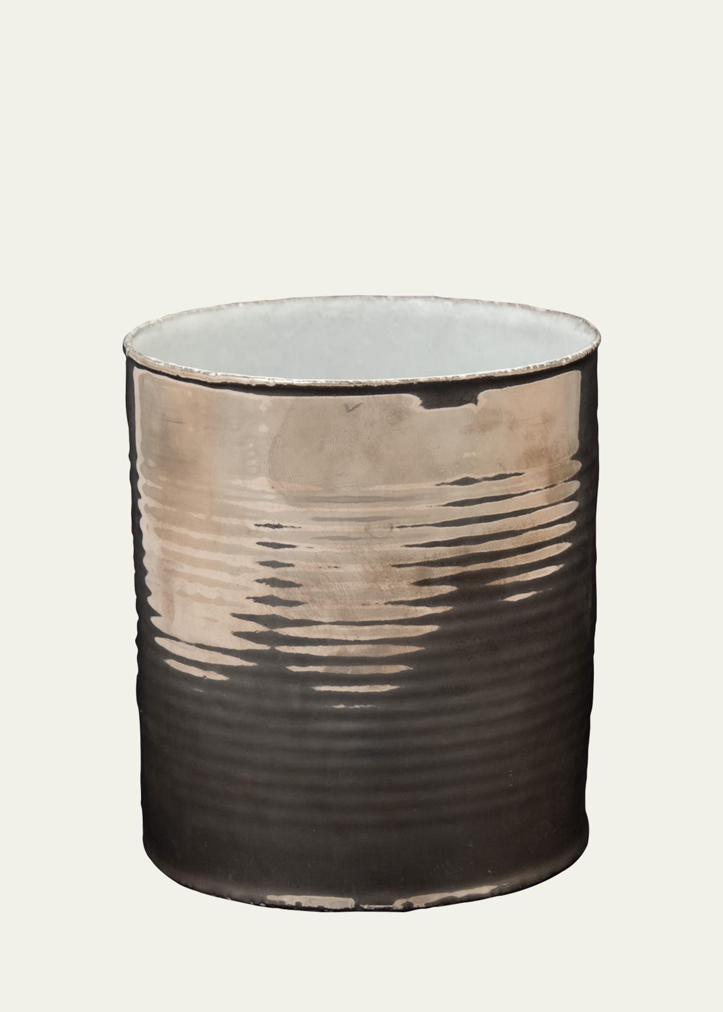 Astier De Vilatte Medium Conserve Vase With Platinum Exterior - 4.3"