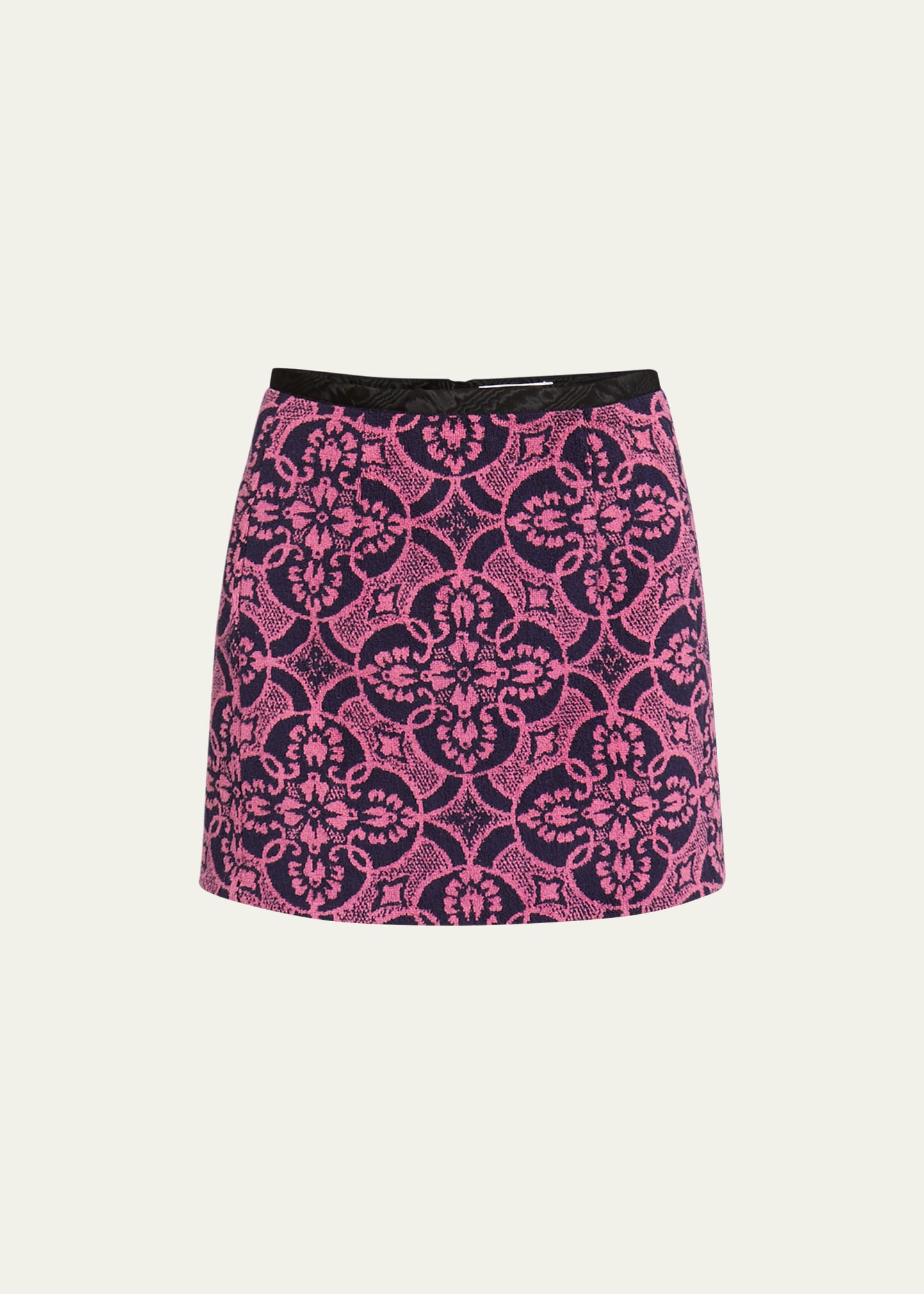 Marine Serre 'oriental Towels' Mini Skirt In 07 Oriental Fusch