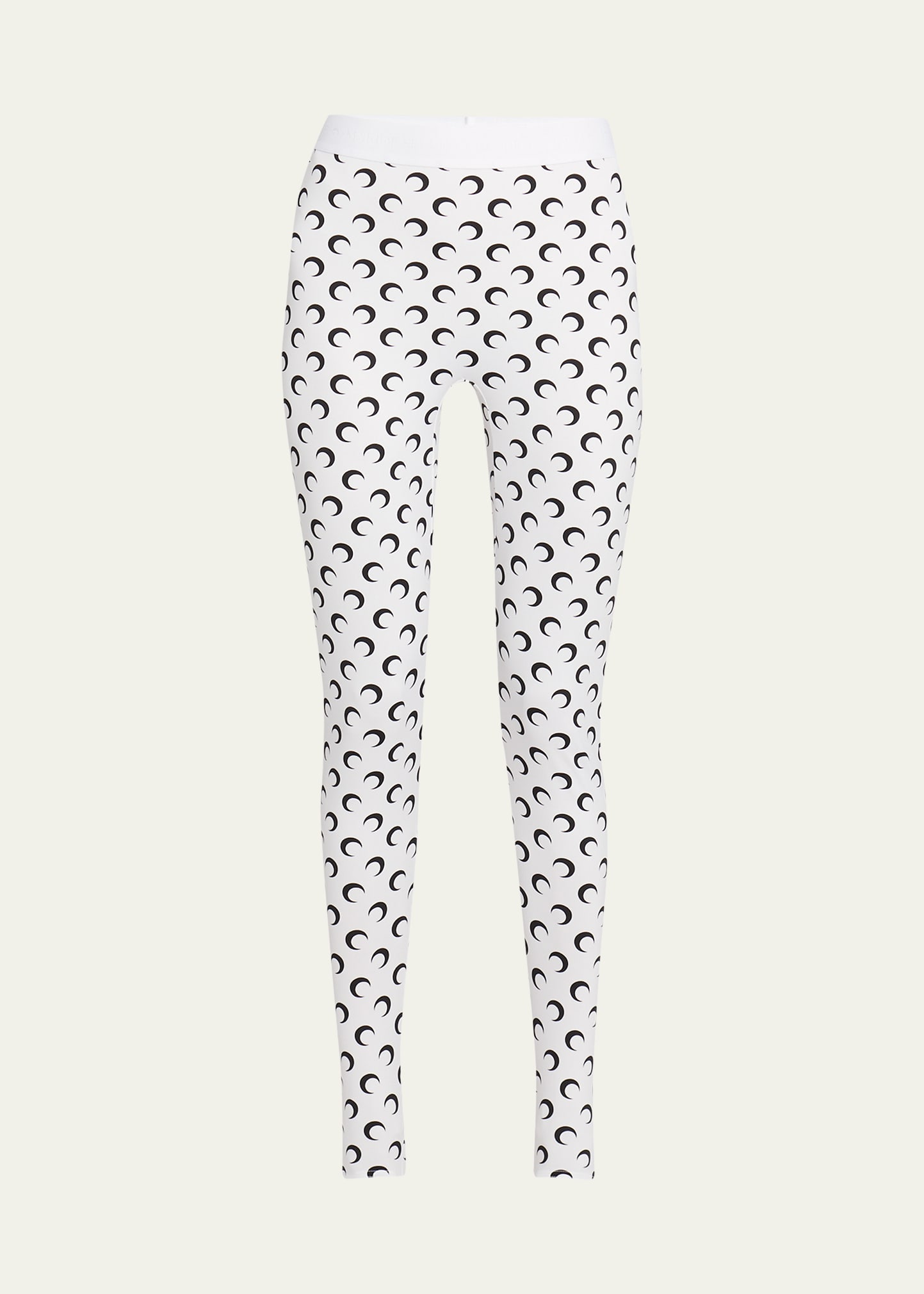 Moonogram Mesh Flock Leggings • Marine Serre