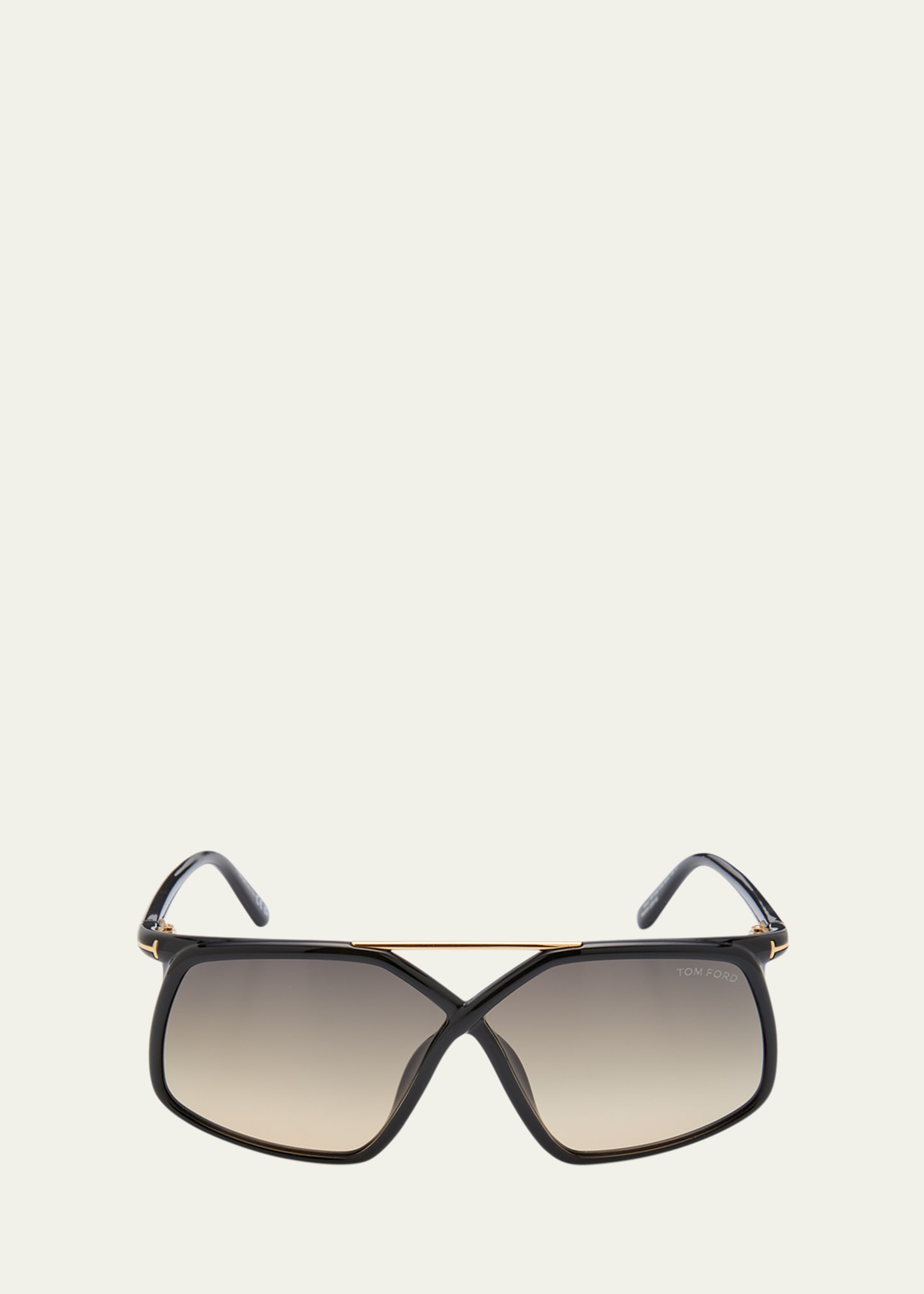 Tom Ford Meryl 64mm Gradient Polarized Oversize Square Sunglasses