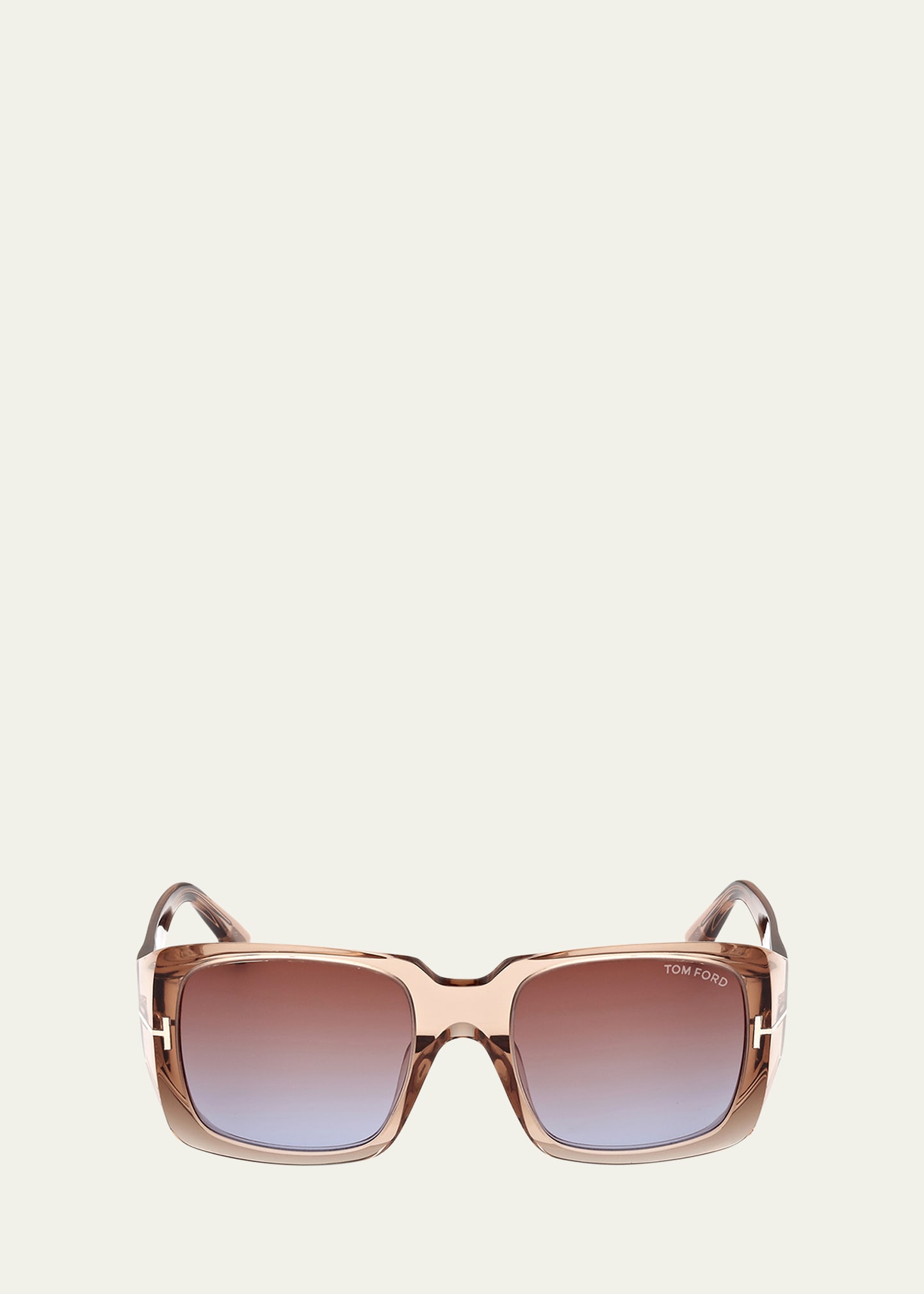 Tom Ford Gradient Square Transparent Acetate Sunglasses