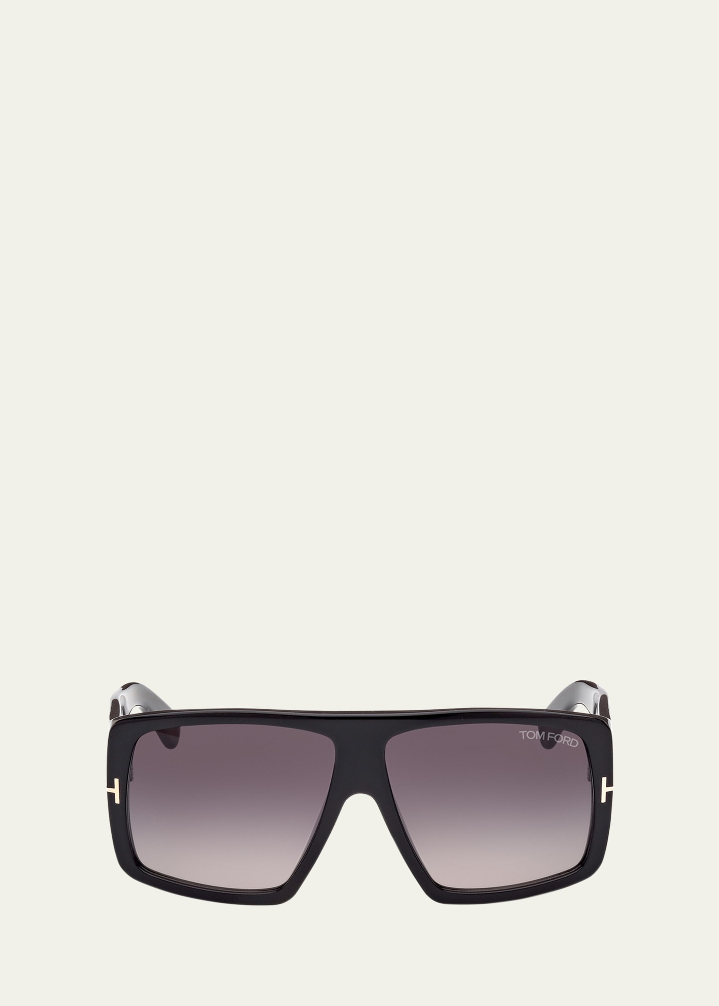 Shop Tom Ford Gradient Logo Square Acetate Sunglasses