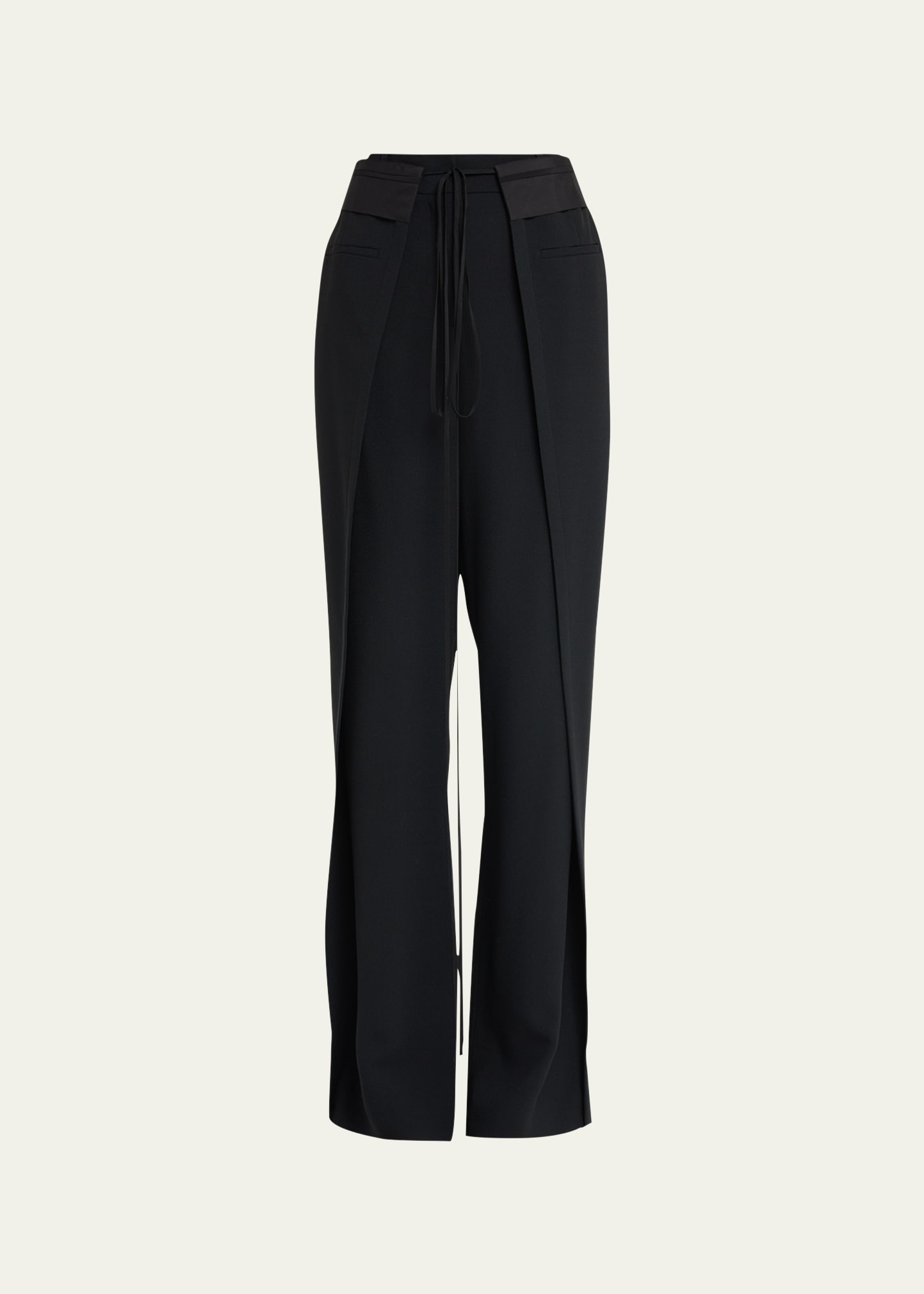 JASON WU COLLECTION WIDE-LEG PANTS WITH FLAP FRONT DETAIL