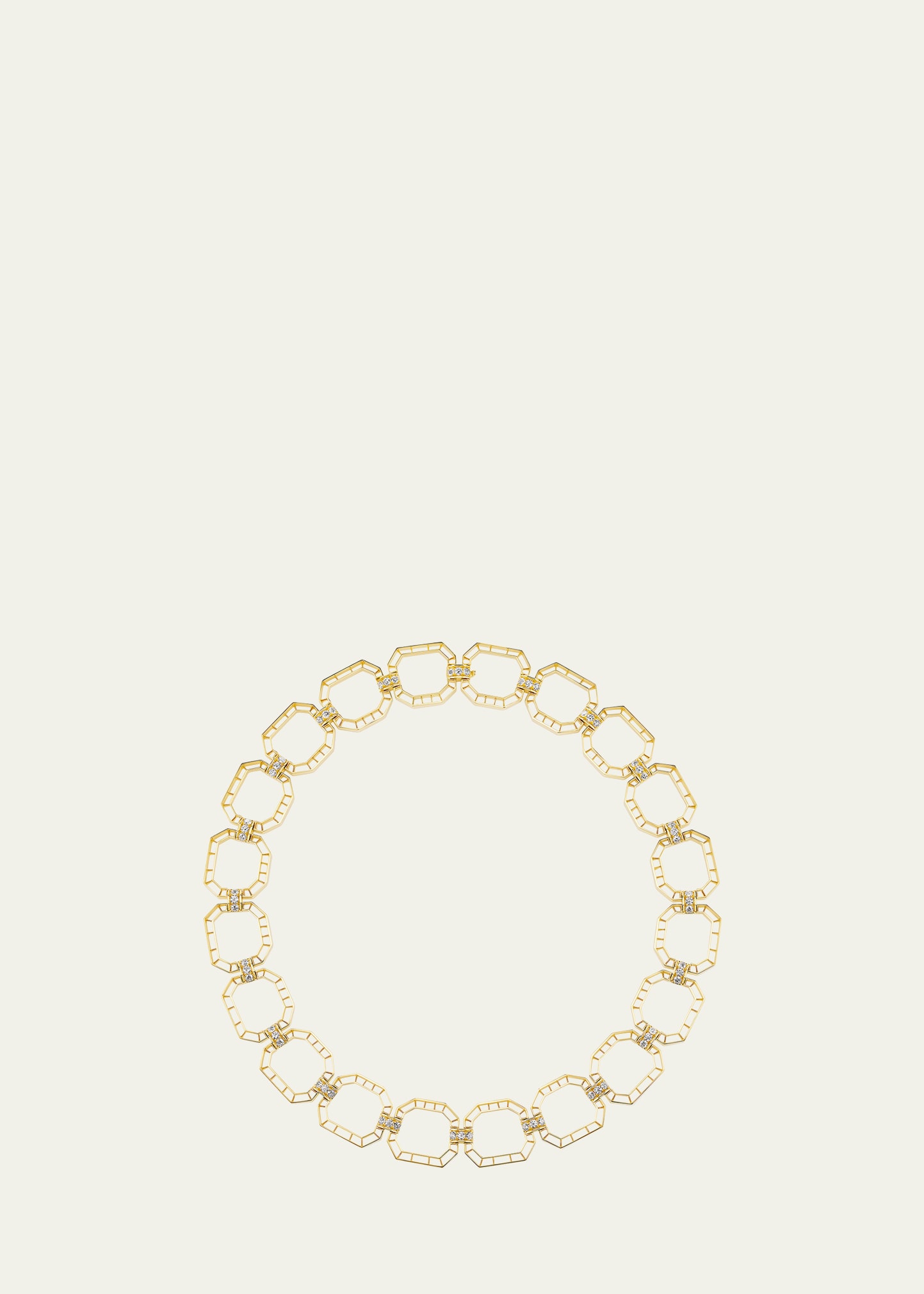 18K Skeleton Necklace with Diamonds