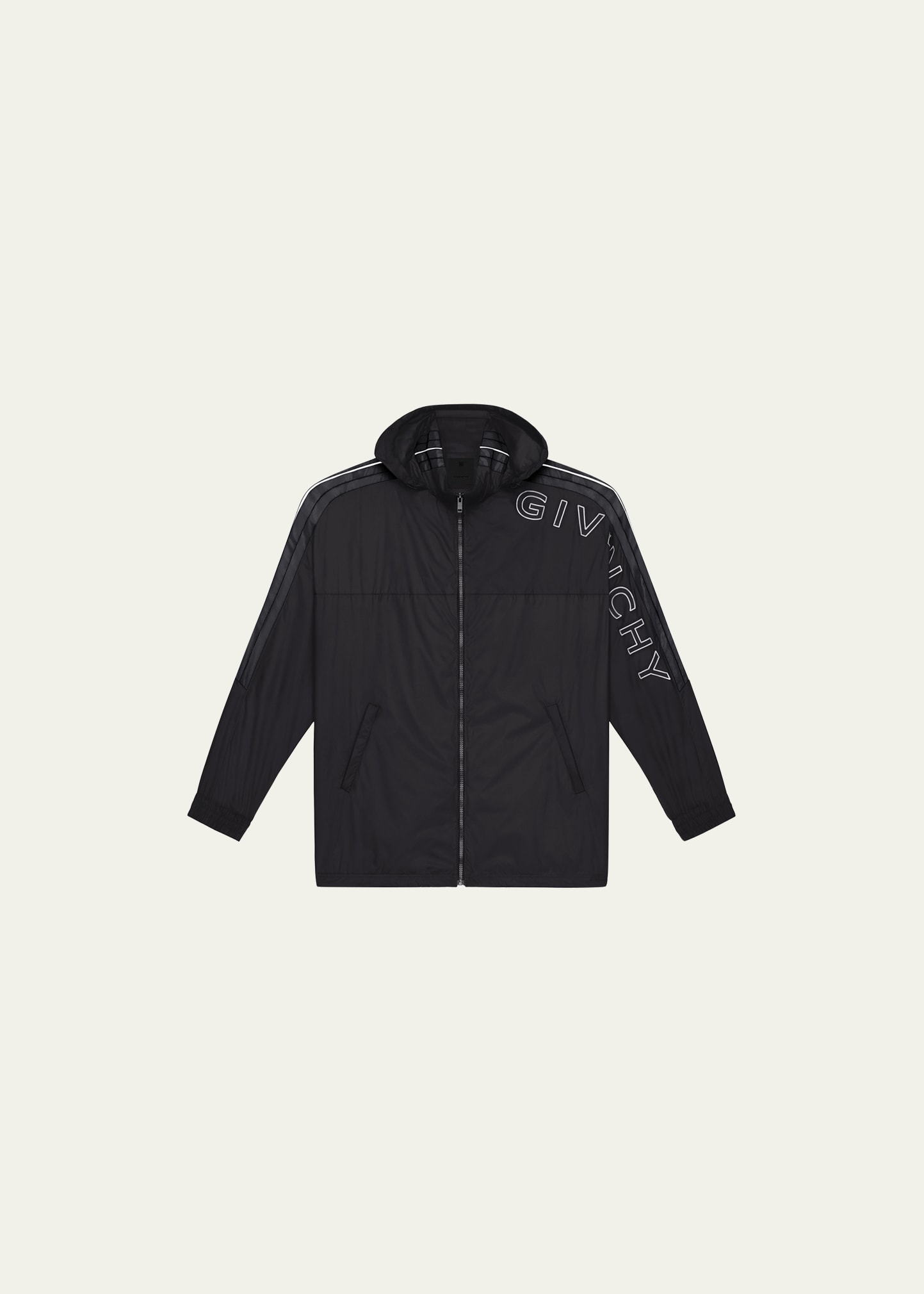 Givenchy Black Nylon Track Jacket In Black
