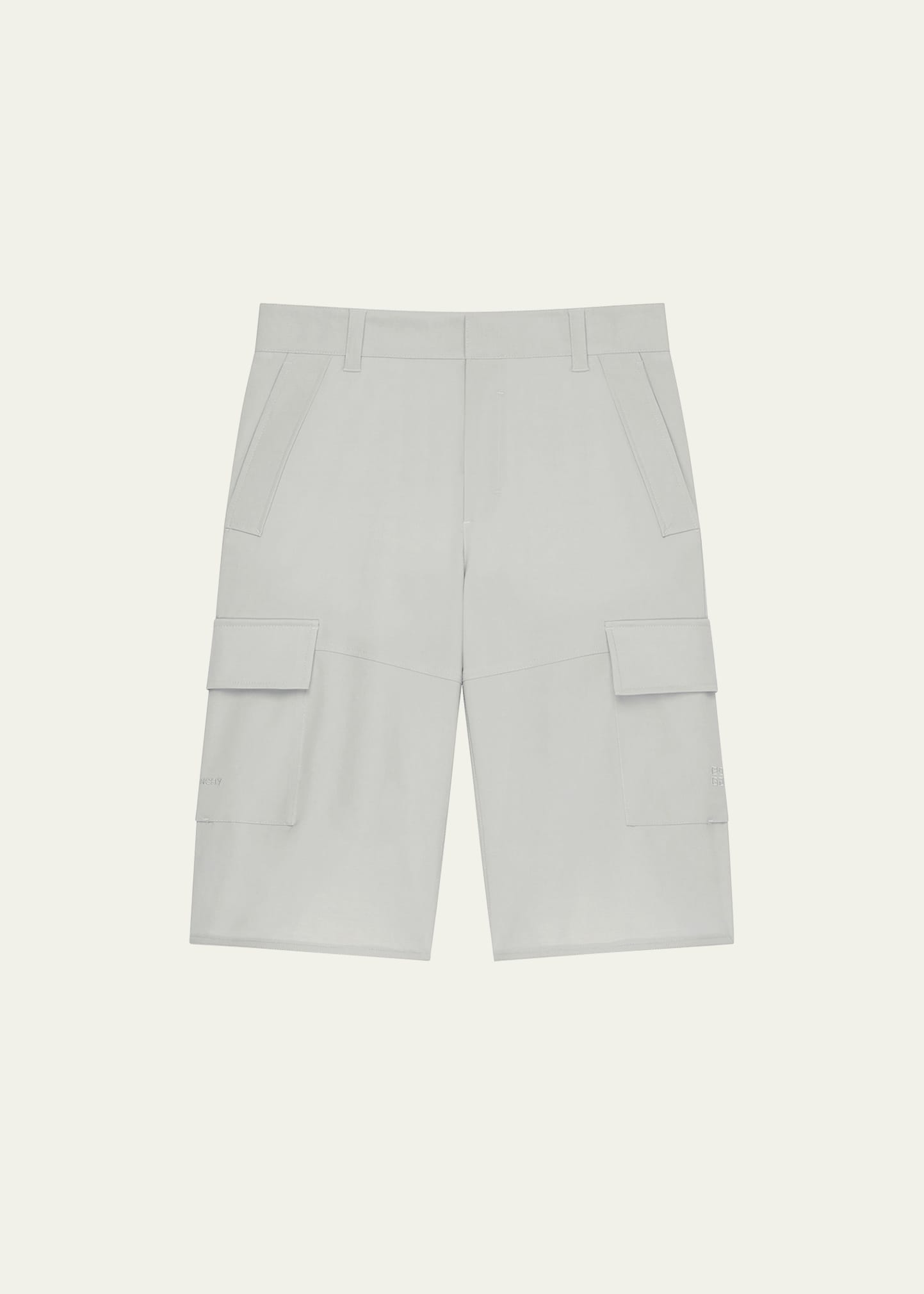 Givenchy Men's Wide Fit Arched Cargo Bermuda Shorts In Wool In