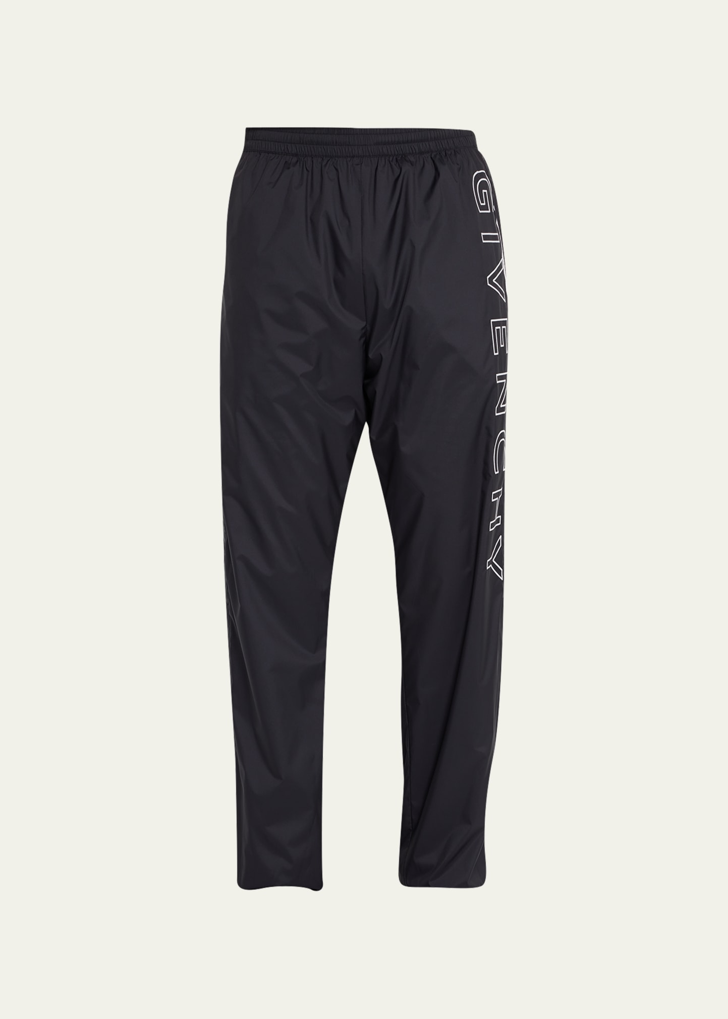Givenchy Relaxed Fit Logo Embroidered Track Pants In Black