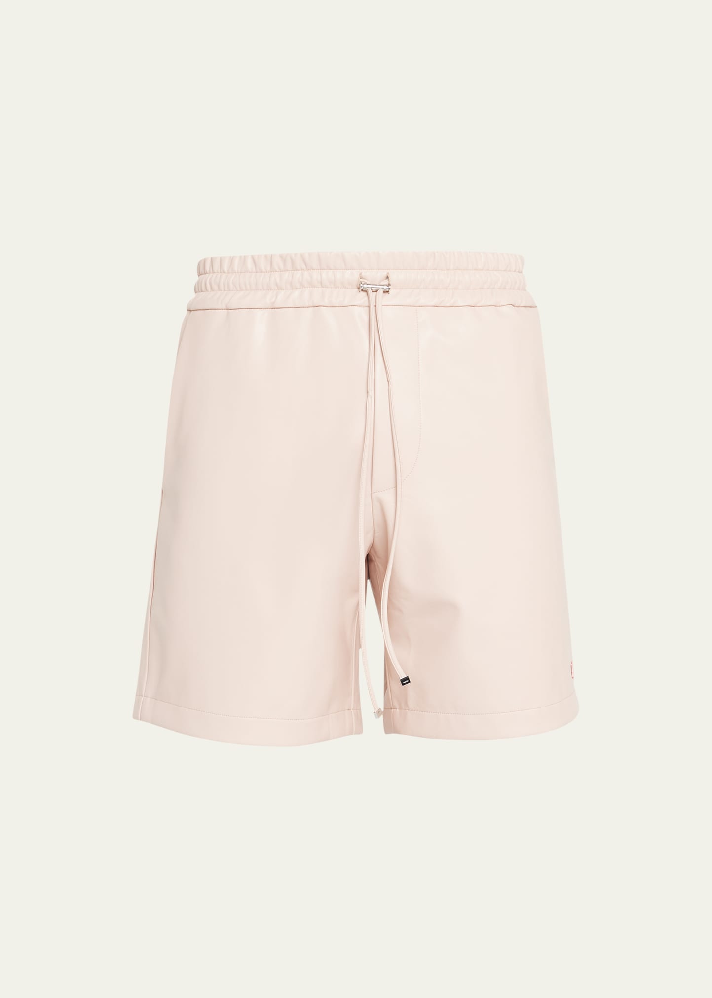 Amiri Men's Vegan Leather Basketball Shorts In Adobe Rose