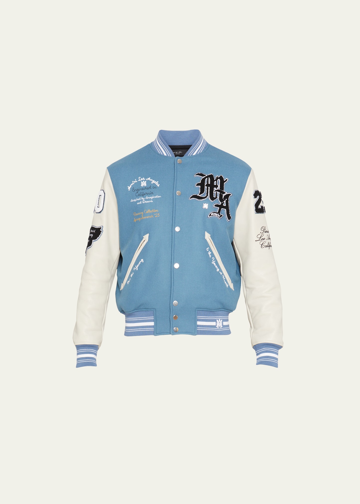 AMIRI logo-embroidered Varsity Jacket - Farfetch