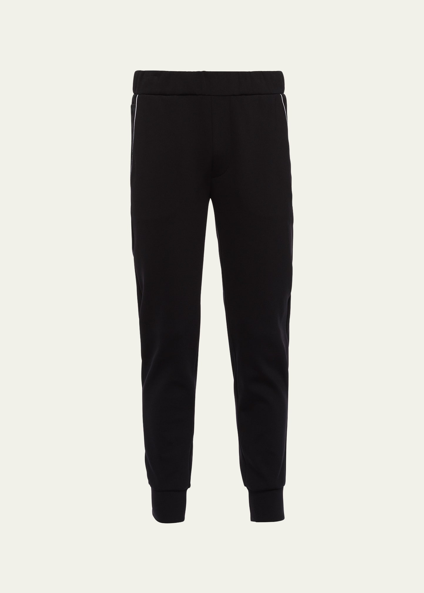 Prada Technical Cotton And Re-nylon Pants In Nero Bianco