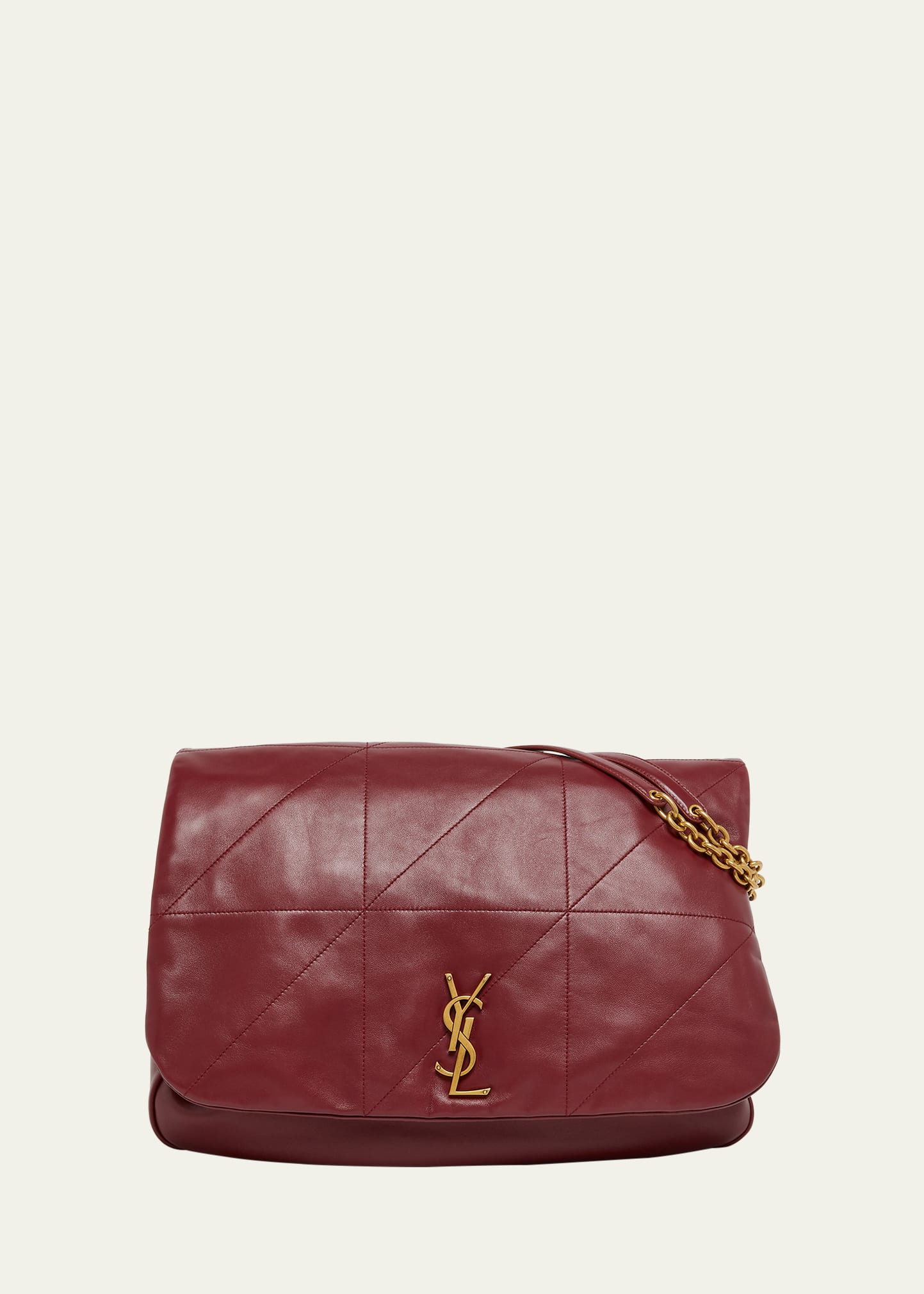 Saint Laurent Jamie 4.3 Maxi Ysl Shoulder Bag In Smooth Leather In Brown