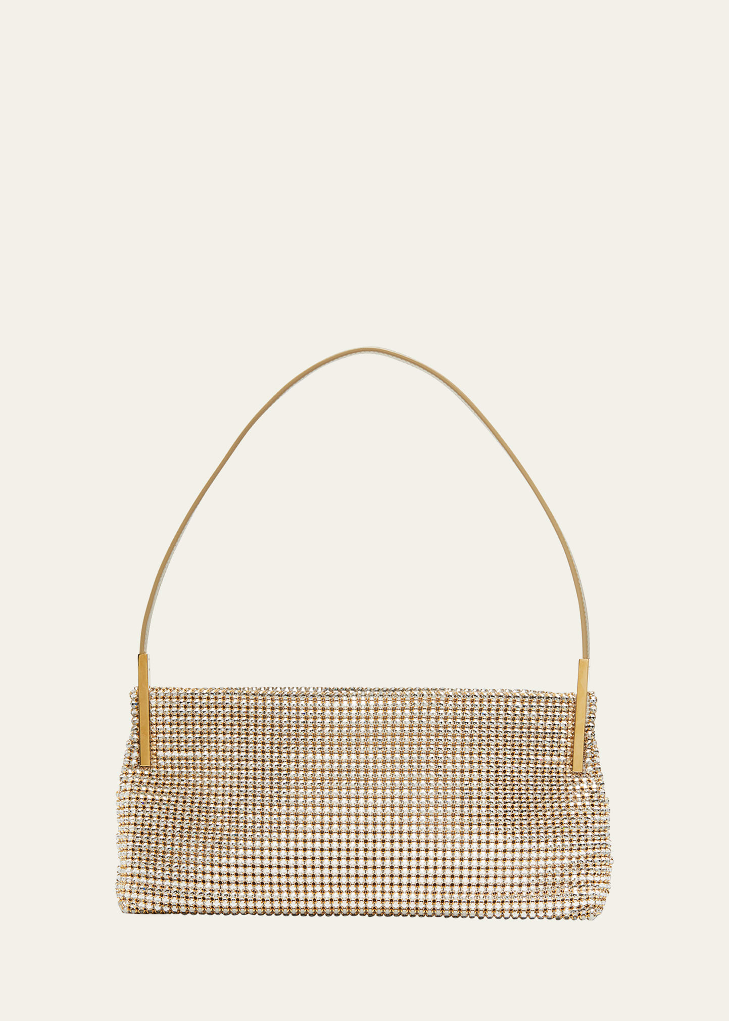 Shop Saint Laurent Suzanne Small Shoulder Bag In Strass In Silver