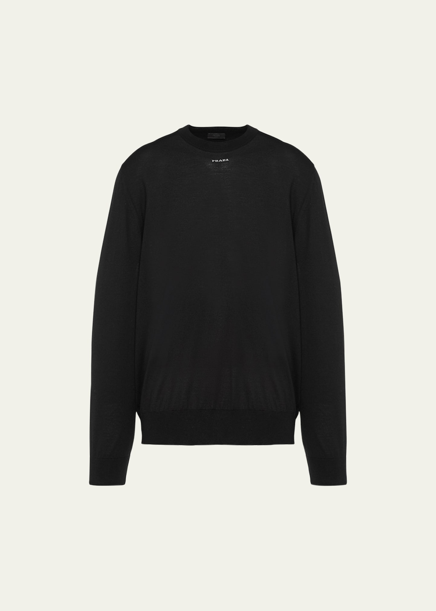 Prada Superfine Wool Sweater In Black