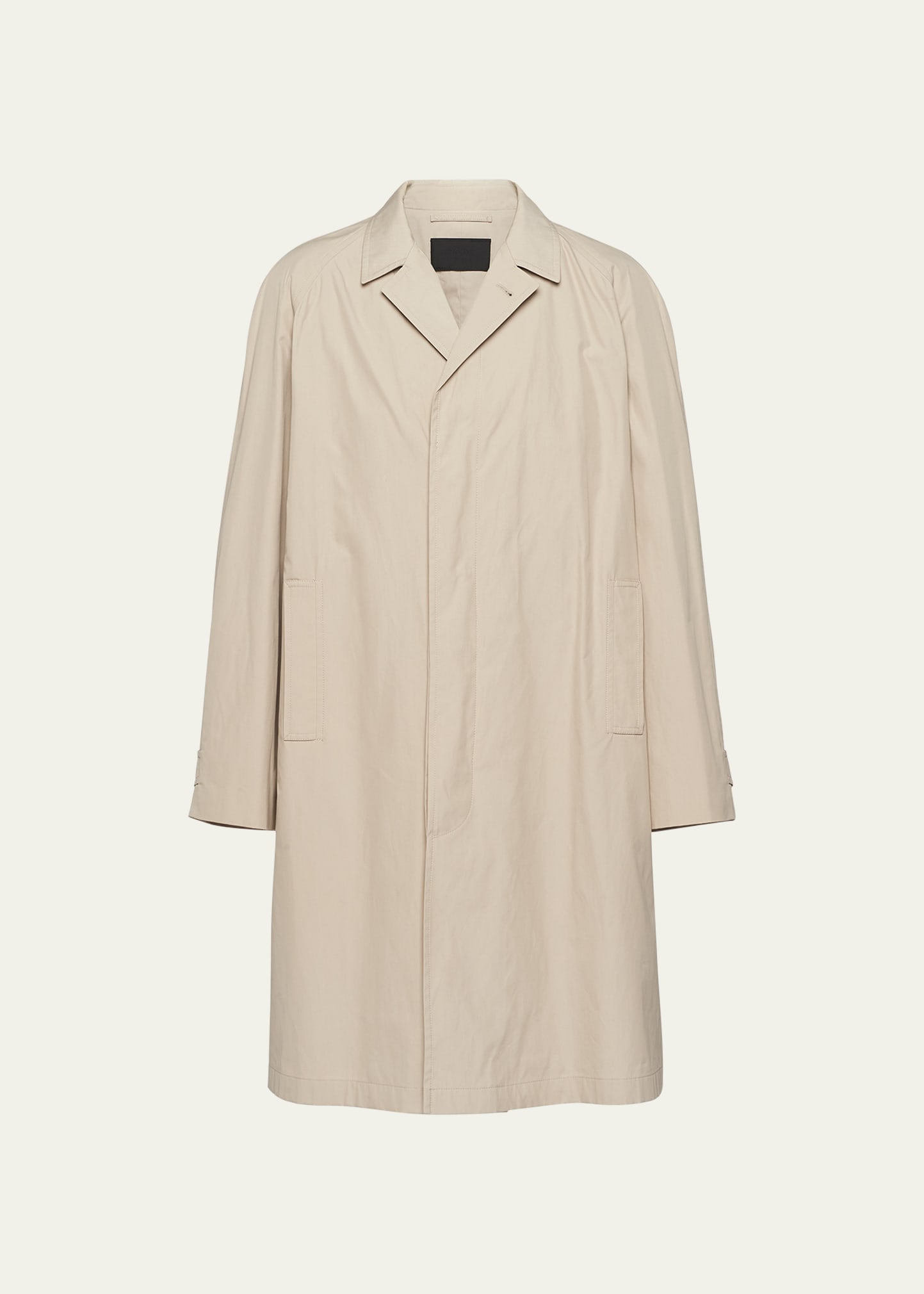 Prada Men's Solid Panama Coat In Calce