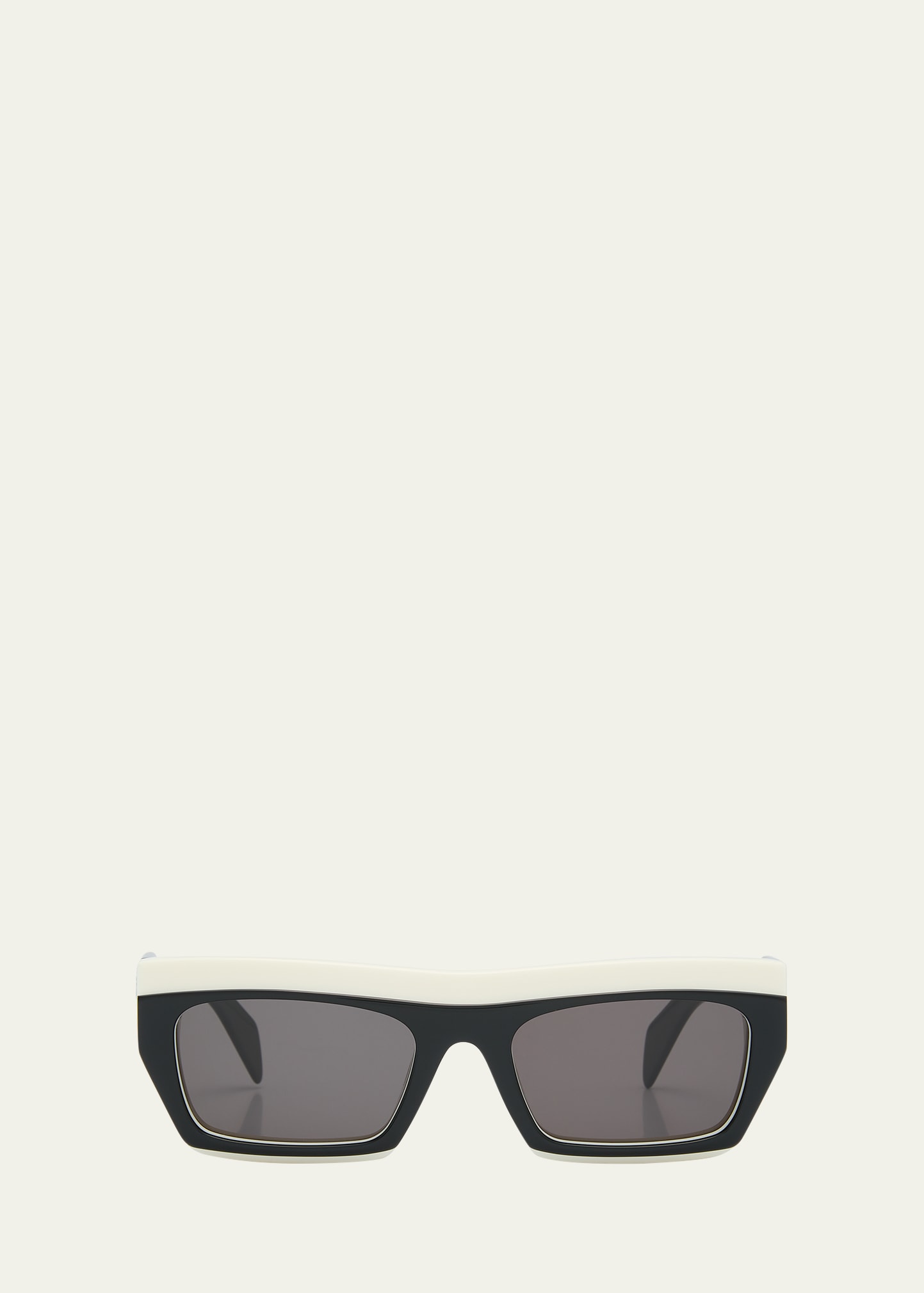 Palm Angels Empire Acetate Rectangle Sunglasses In Neutral