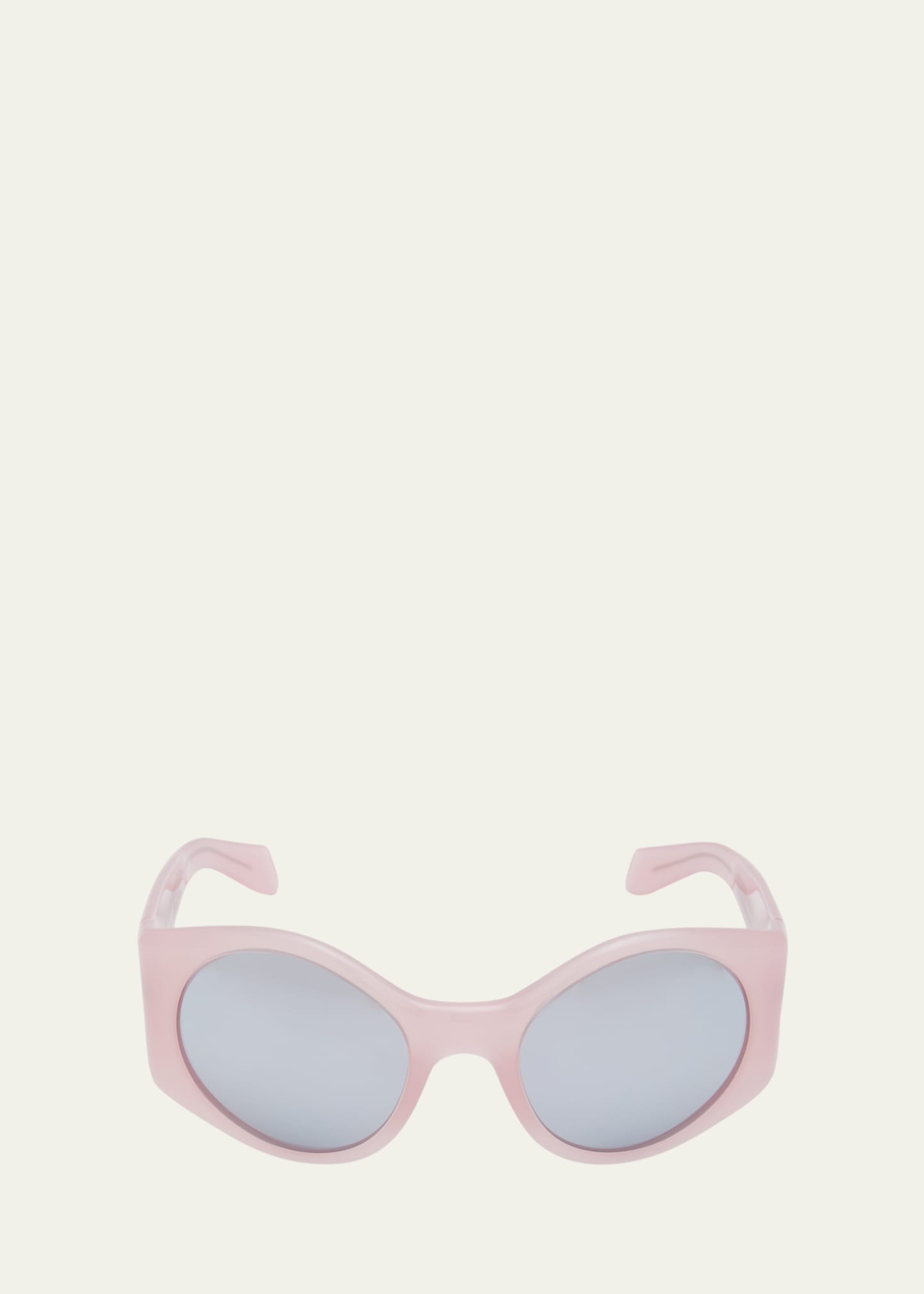 Palm Angels Ennis Acetate Oval Sunglasses In Pink