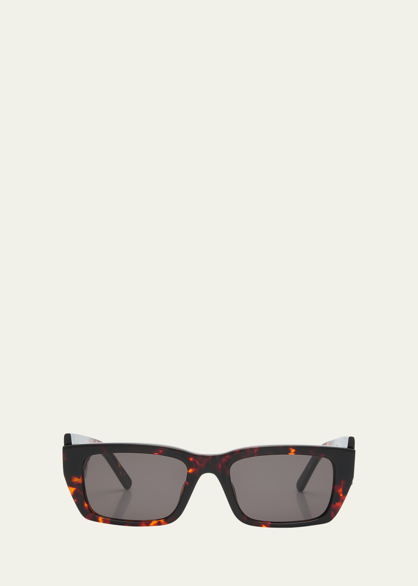 Palm Angels Palm Logo Acetate Rectangle Sunglasses In Brown