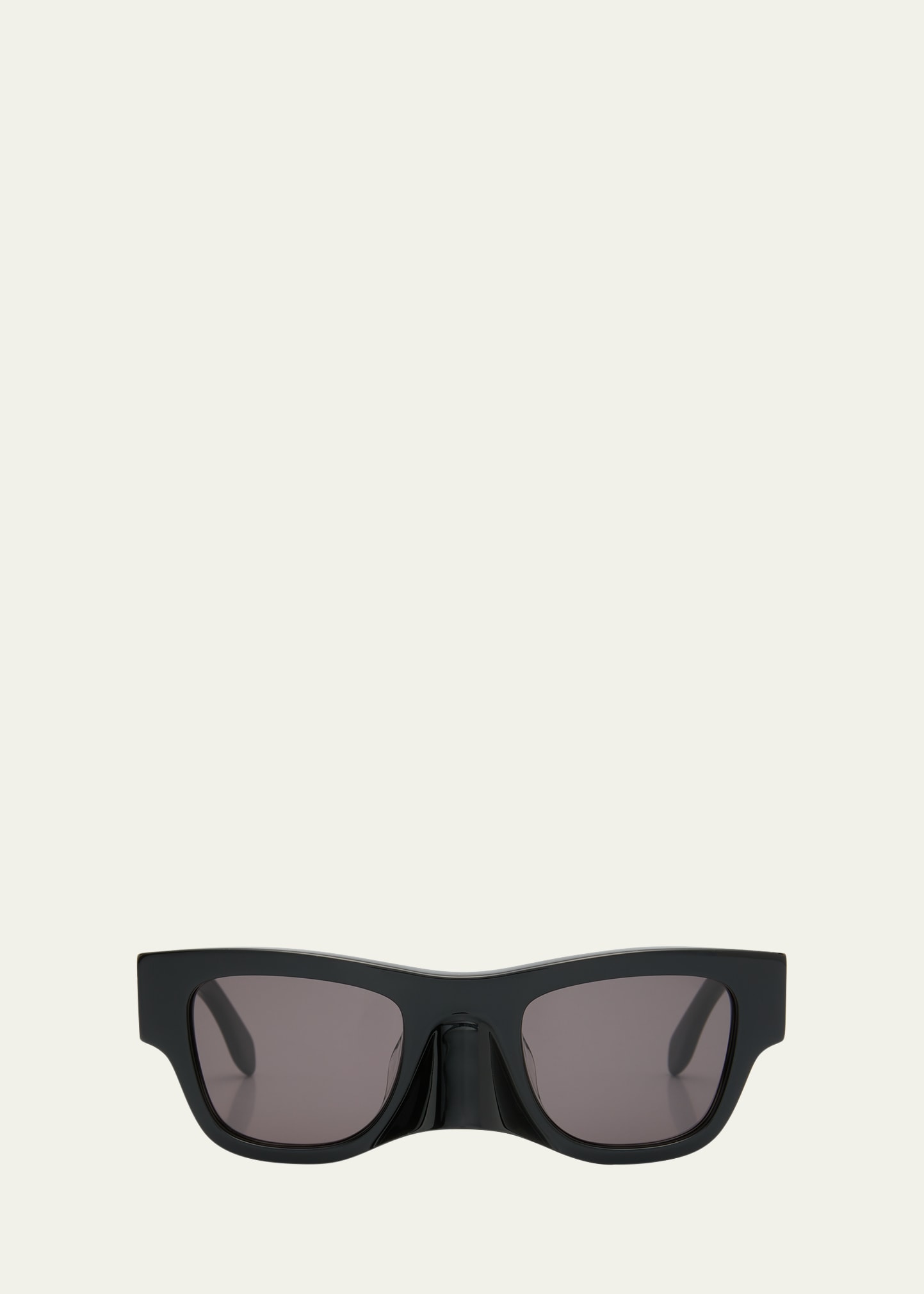 Palm Angels Myrtle Acetate Rectangle Sunglasses In Black