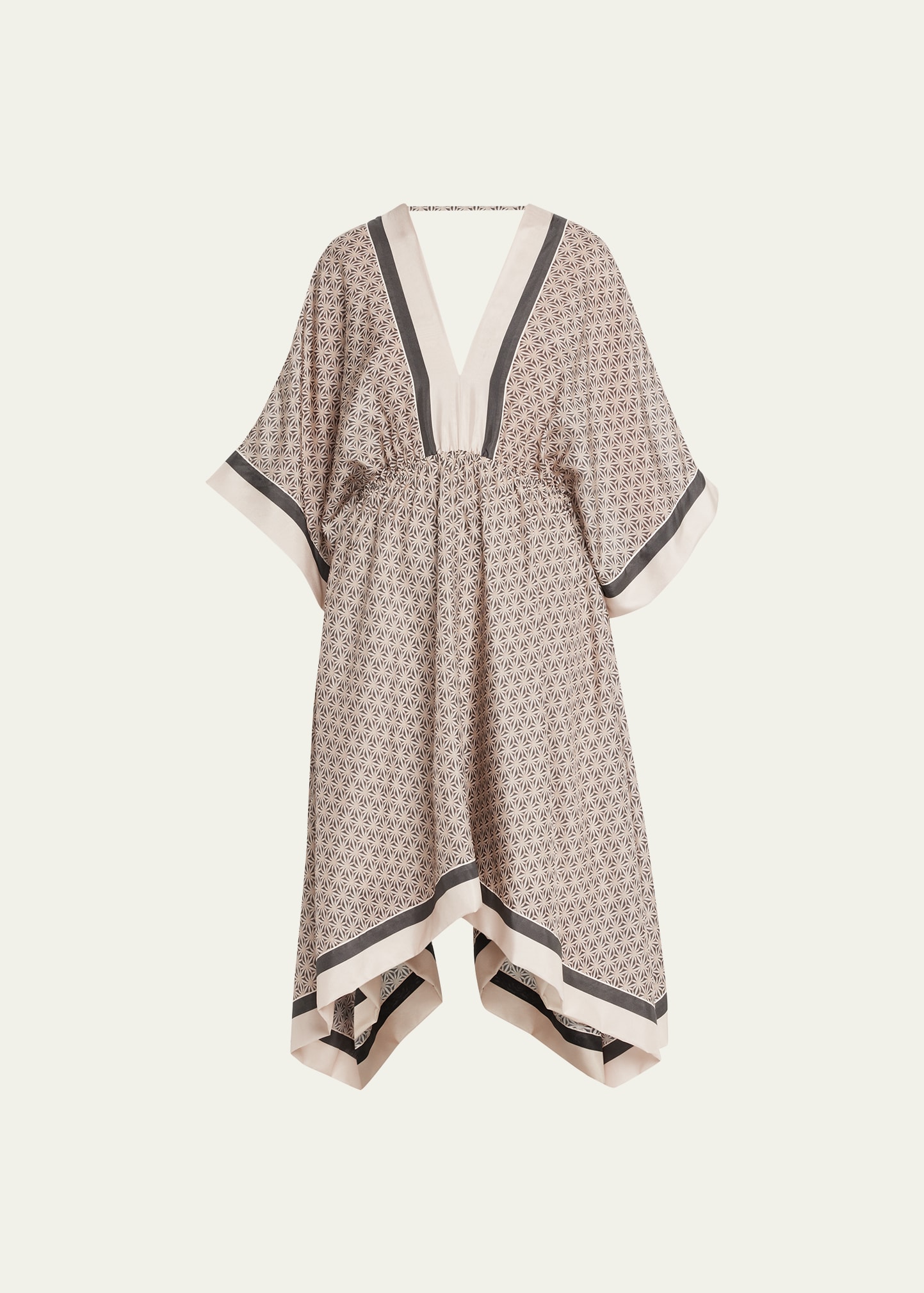 Brunello Cucinelli Geometric-print Mini Dress In C6901 Anthracite