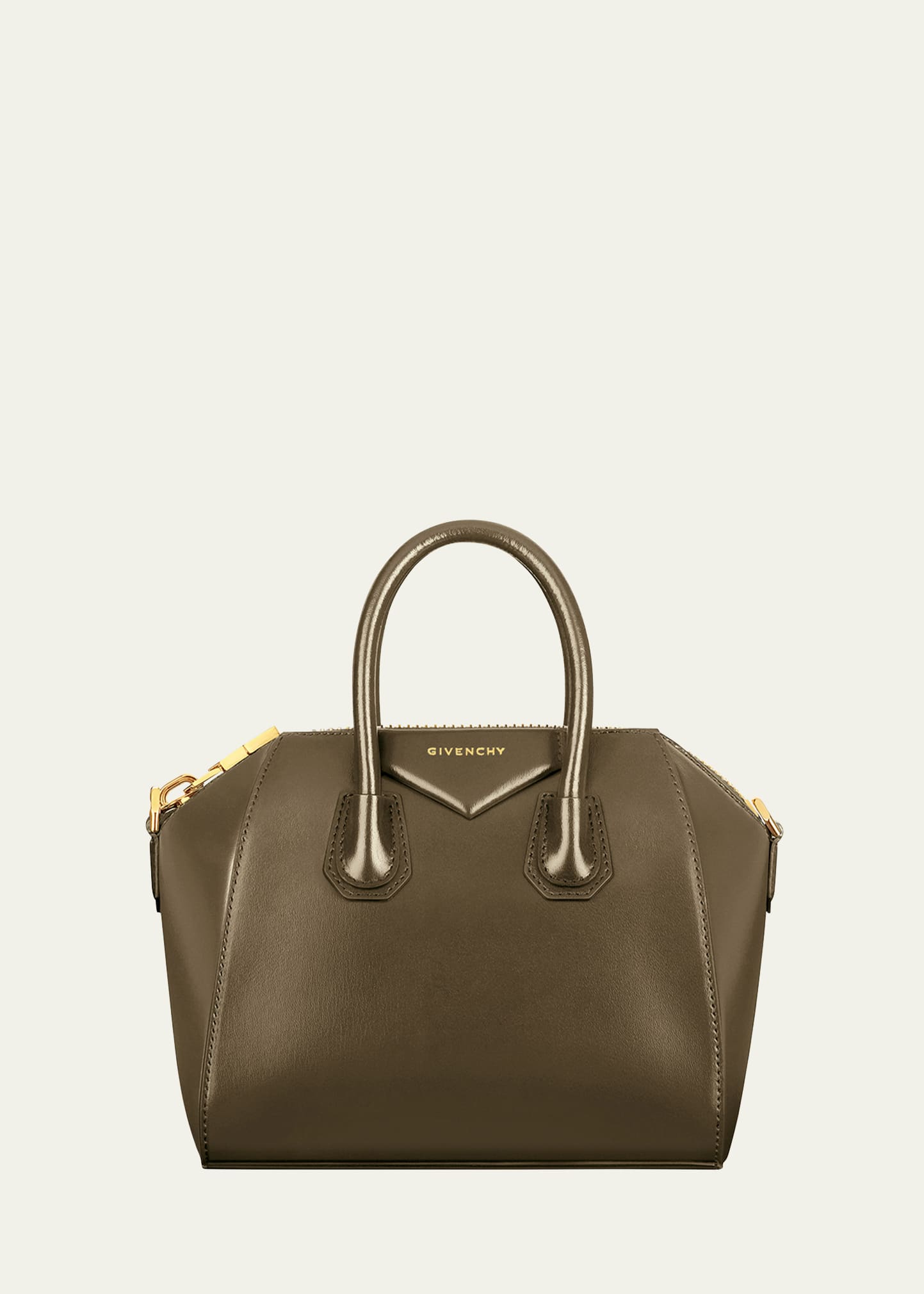 Givenchy Antigona Mini Leather Satchel Bag In 313 Dark Khaki