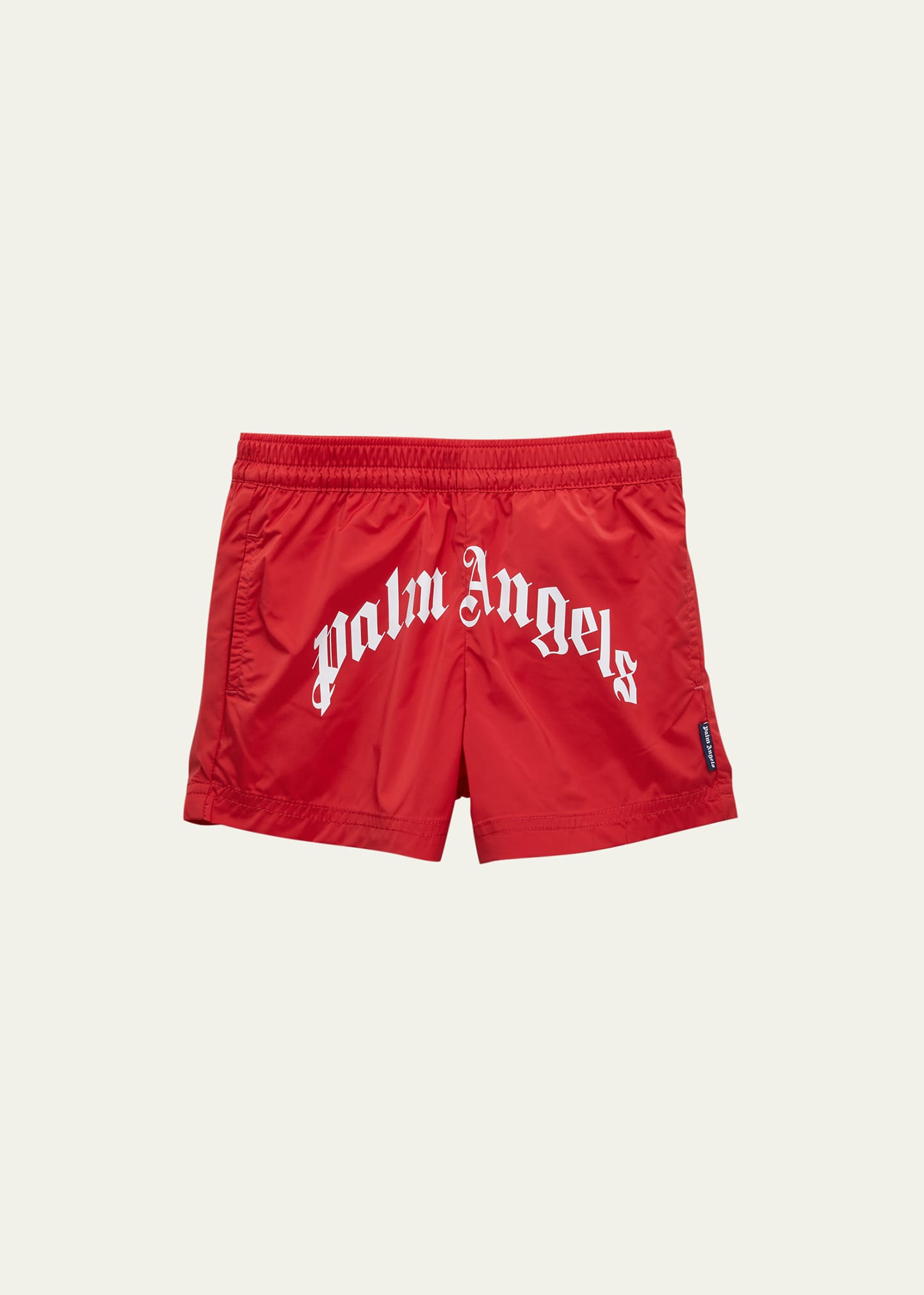 Palm Angels Boys Red Kids Logo-print Shell Swim Shorts 6-12 Years 8 Years In Short Red White
