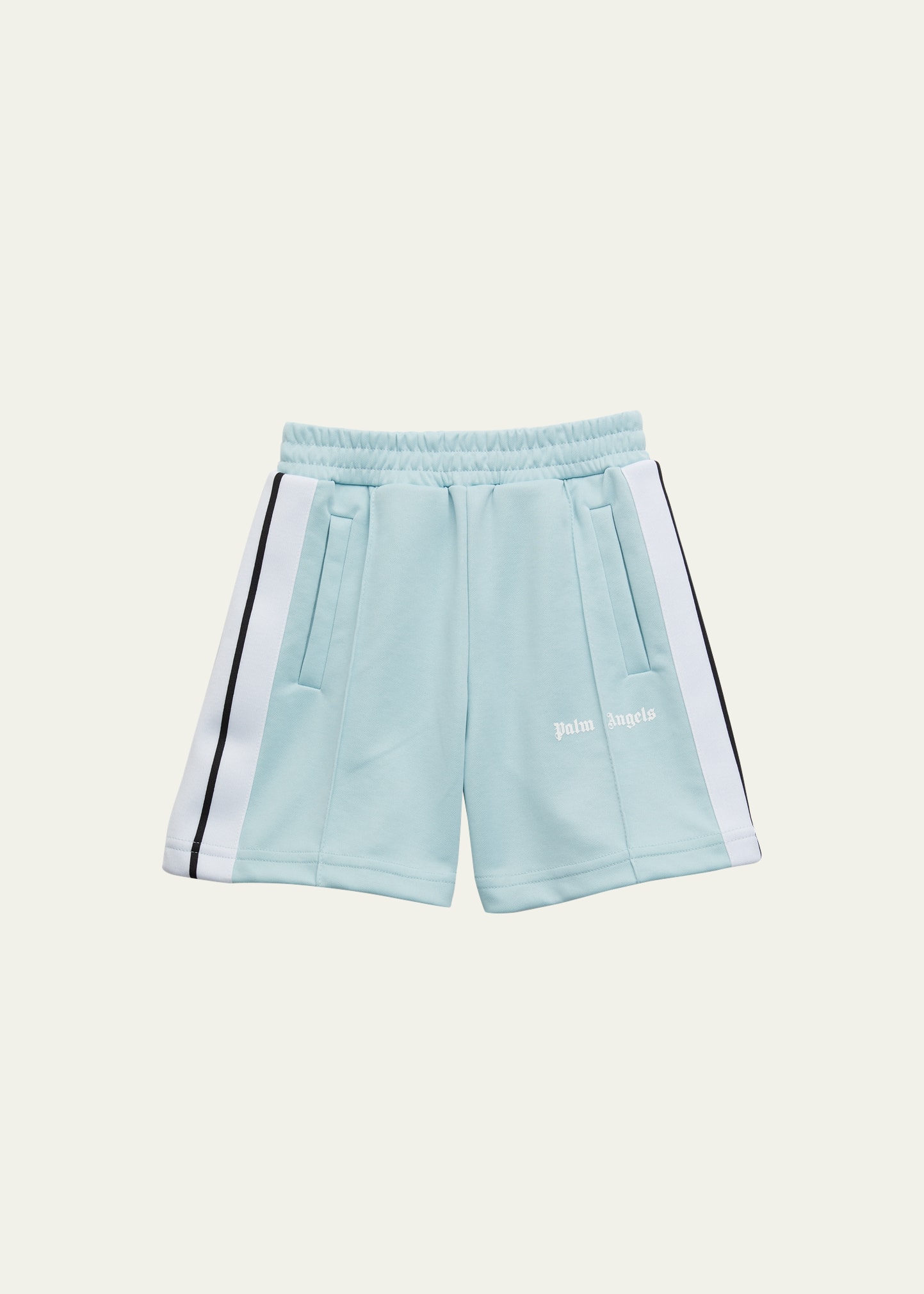 PALM ANGELS BOY'S LOGO-PRINT TRACK SHORTS