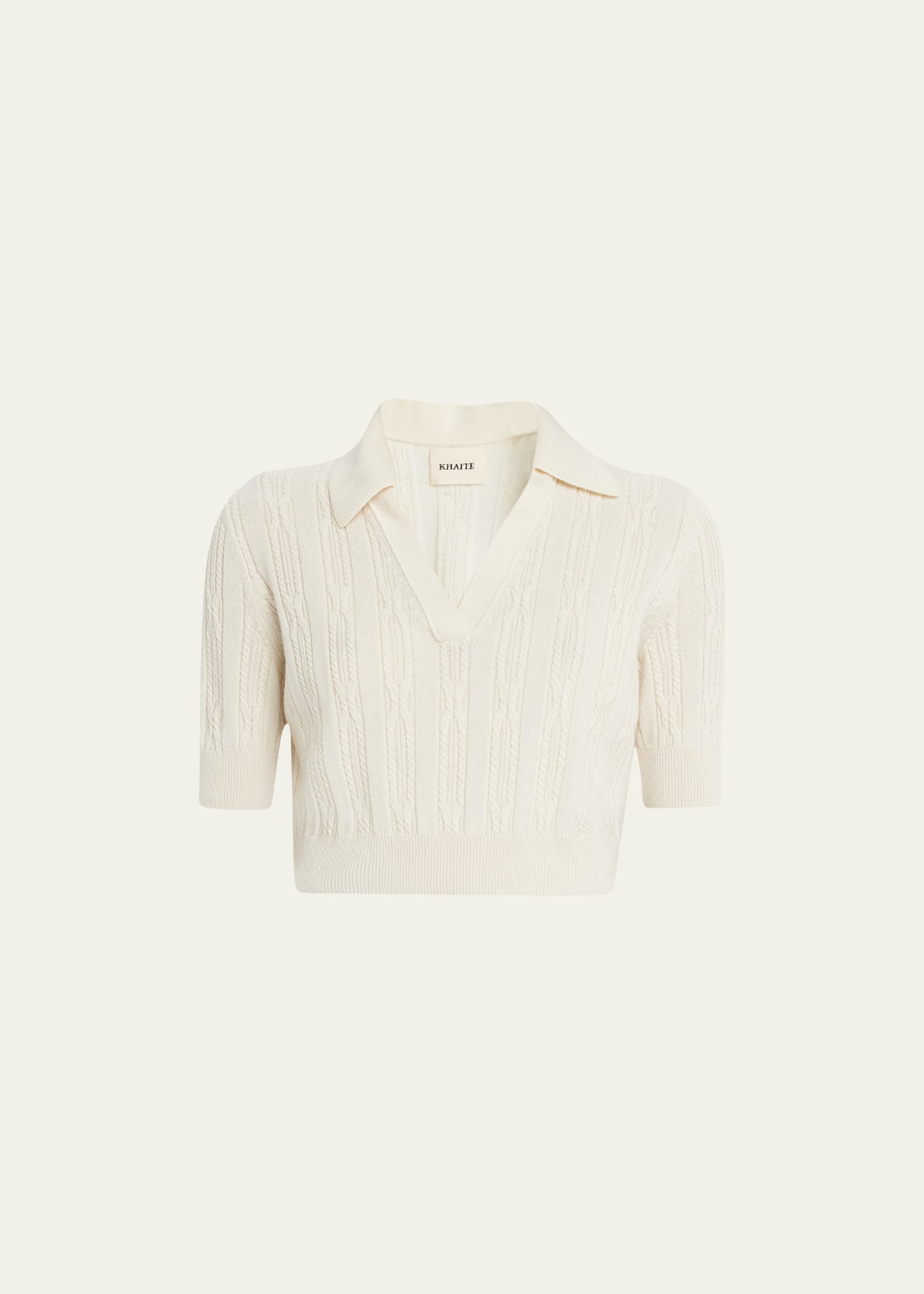 Khaite Lylith Cashmere Cable-knit Sweater In Cloud