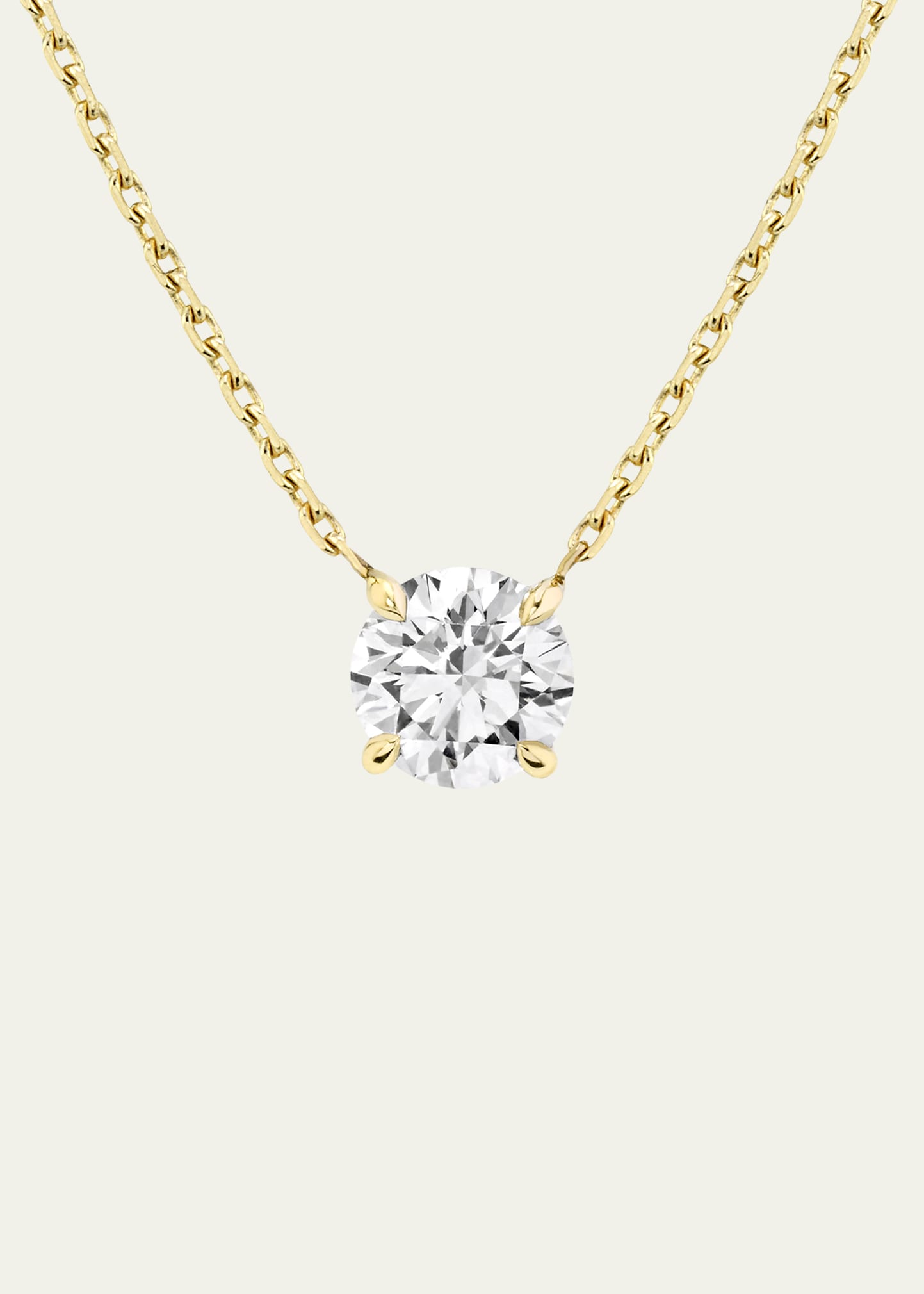 VRAI V Solitaire Round Brilliant Necklaces