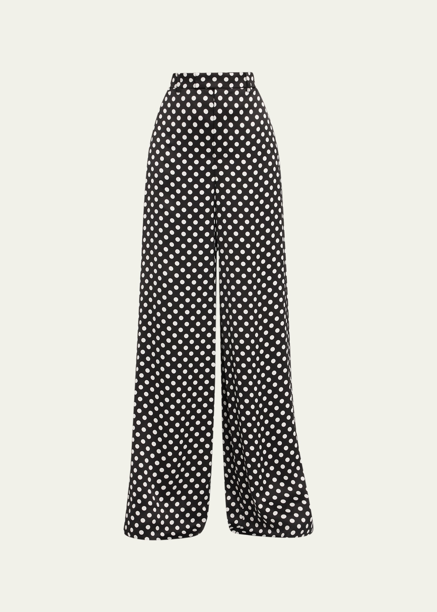 SAINT LAURENT POLKA-DOT WIDE-LEG TROUSERS