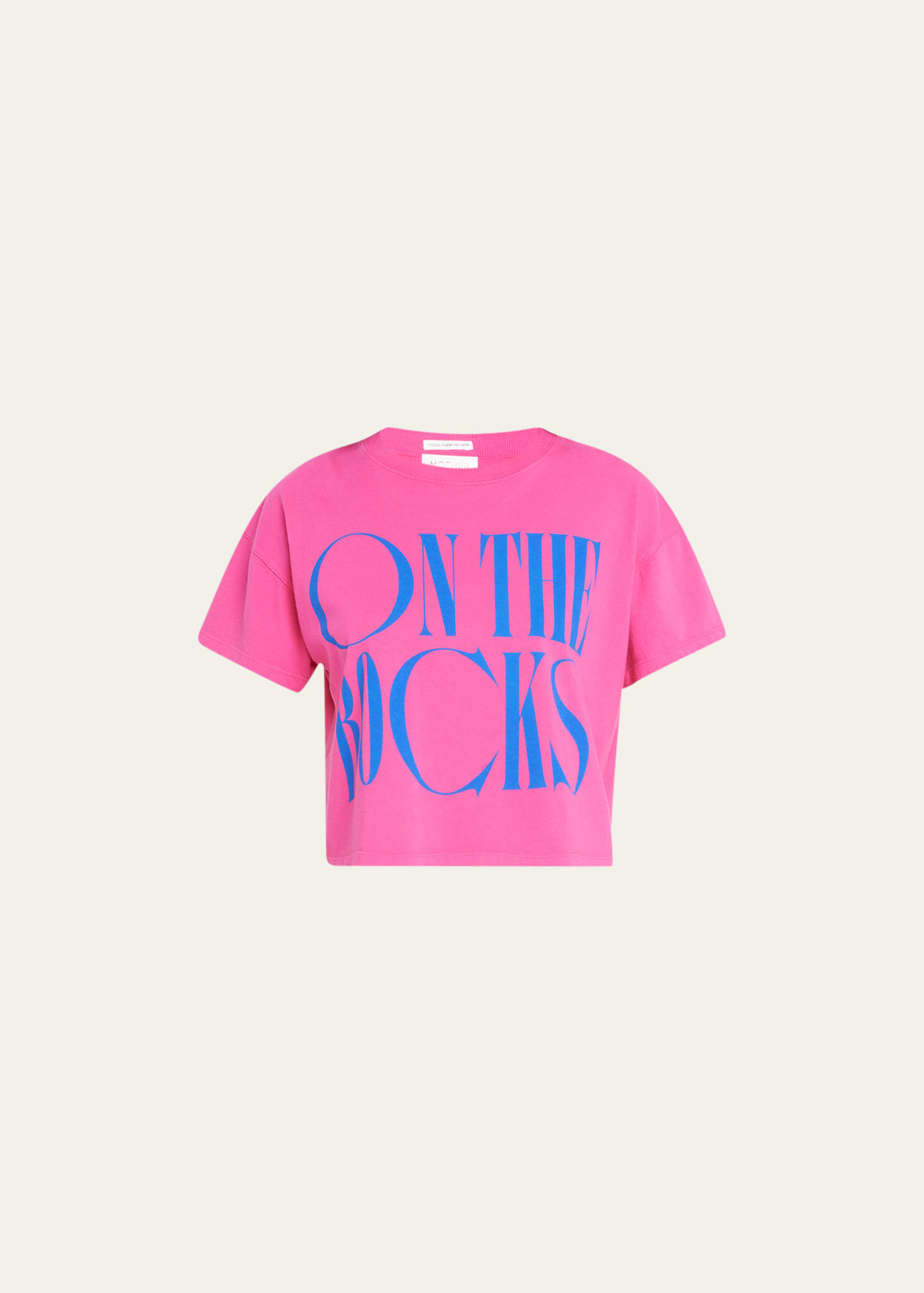 Mother The Grab Back Crop Graphic Tee In On The Rocks