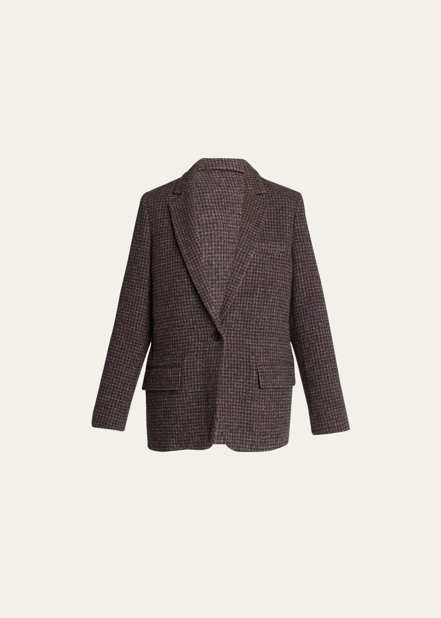 Isabel Marant Étoile Charlyne Houndstooth Blazer In Brown
