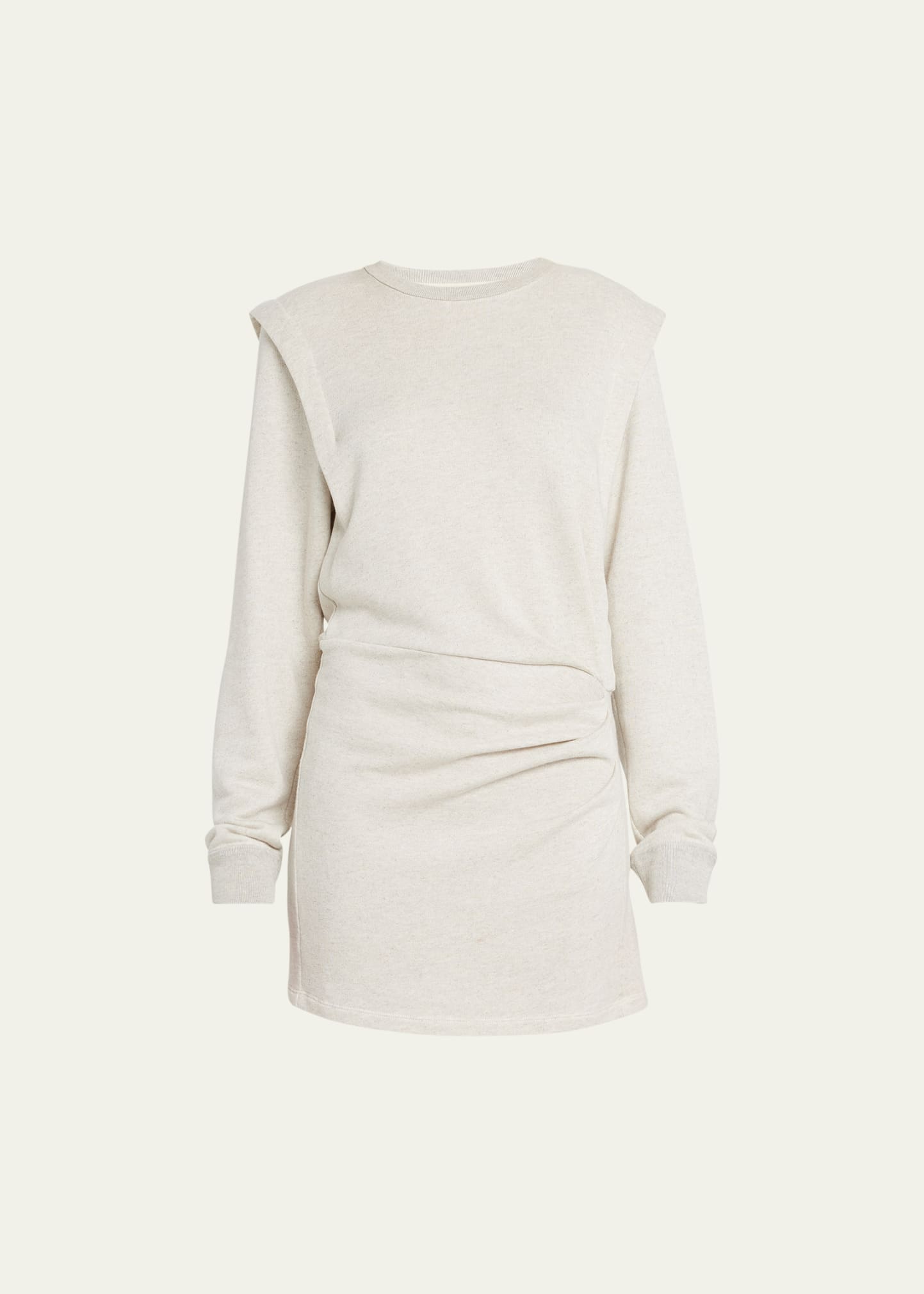 Isabel Marant Étoile Michaela Cotton Crewneck Mini Dress In Ecru