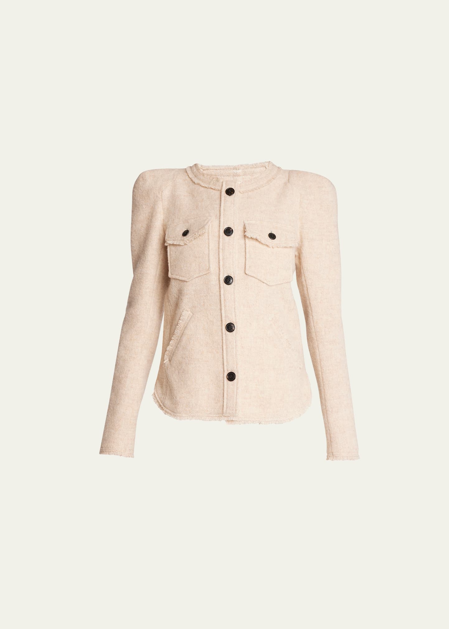 Isabel Marant Étoile Nelly Wool-blend Jacket In Ecru