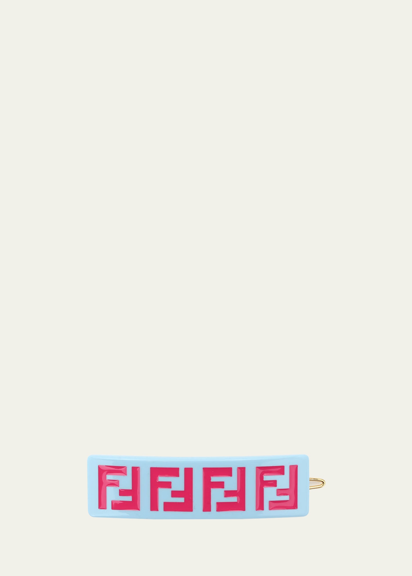Fendi Kids' Girl's Monogram Hairclip In F1k5g Mintpink