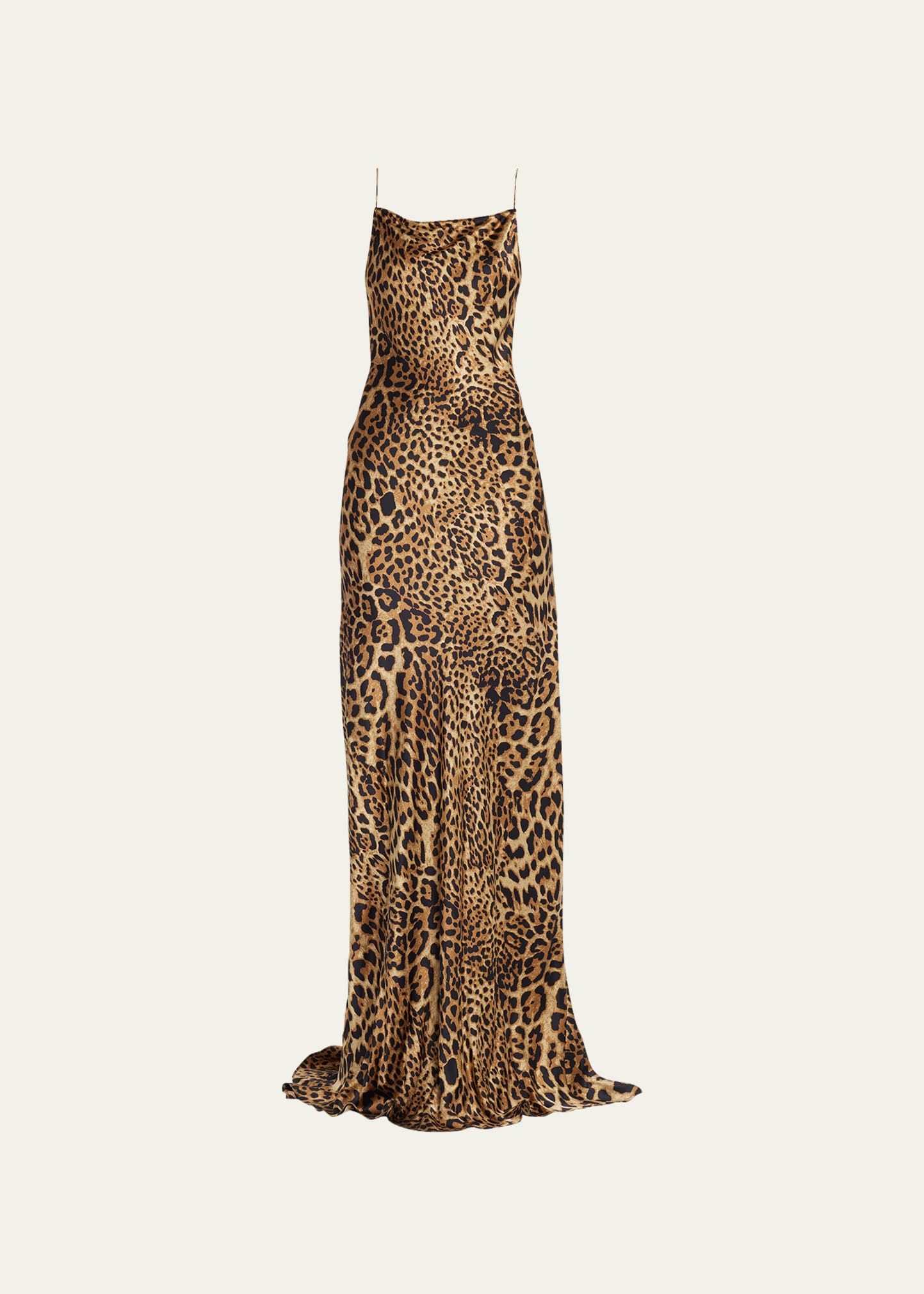 Nili Lotan Elizabeth Leopard Gown In Brown Leopard Print