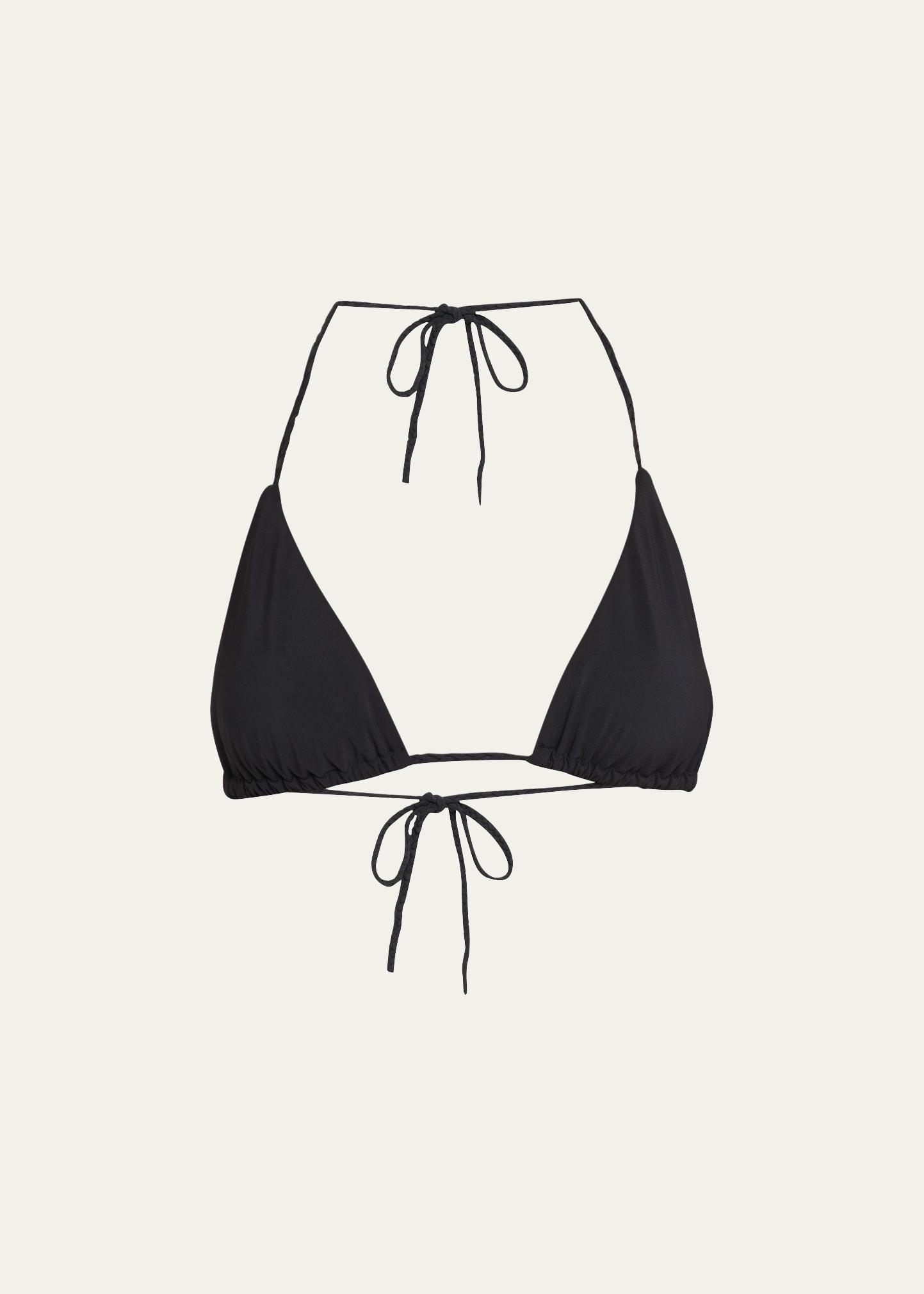 Shop Totême Braid-tie Triangle Bikini Top In Black 200