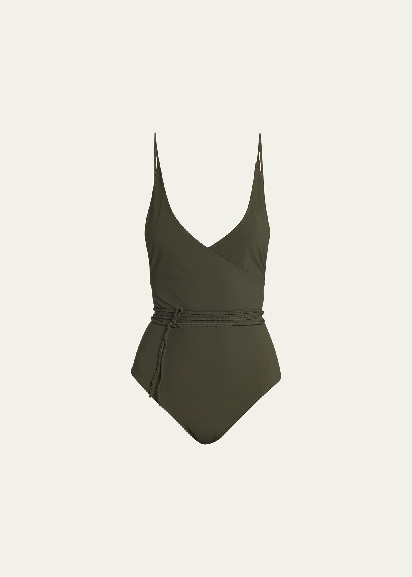 TOTÊME V-NECK WRAP ONE-PIECE SWIMSUIT