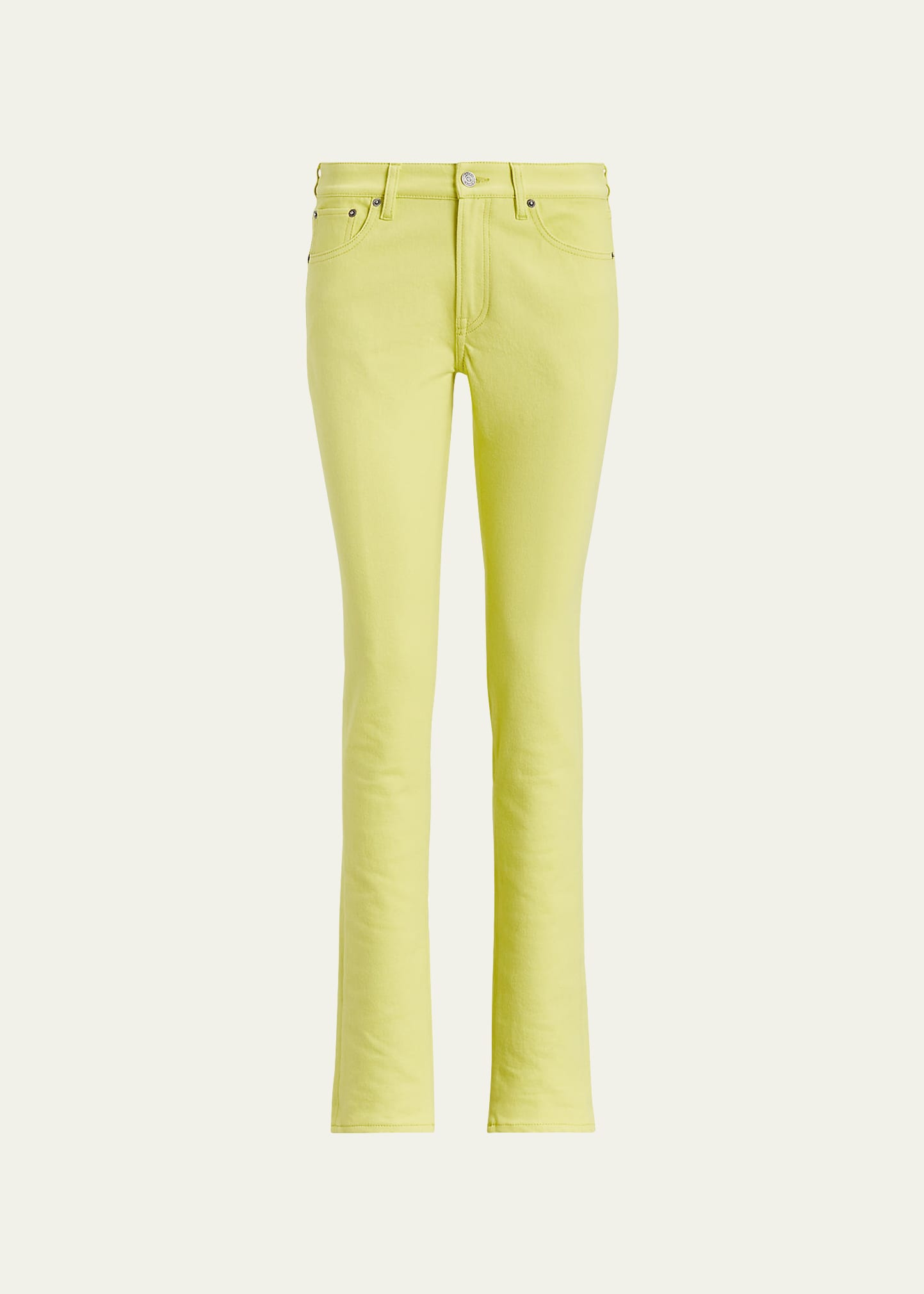 Ralph Lauren 160 Slim-leg Denim Jeans In Citron