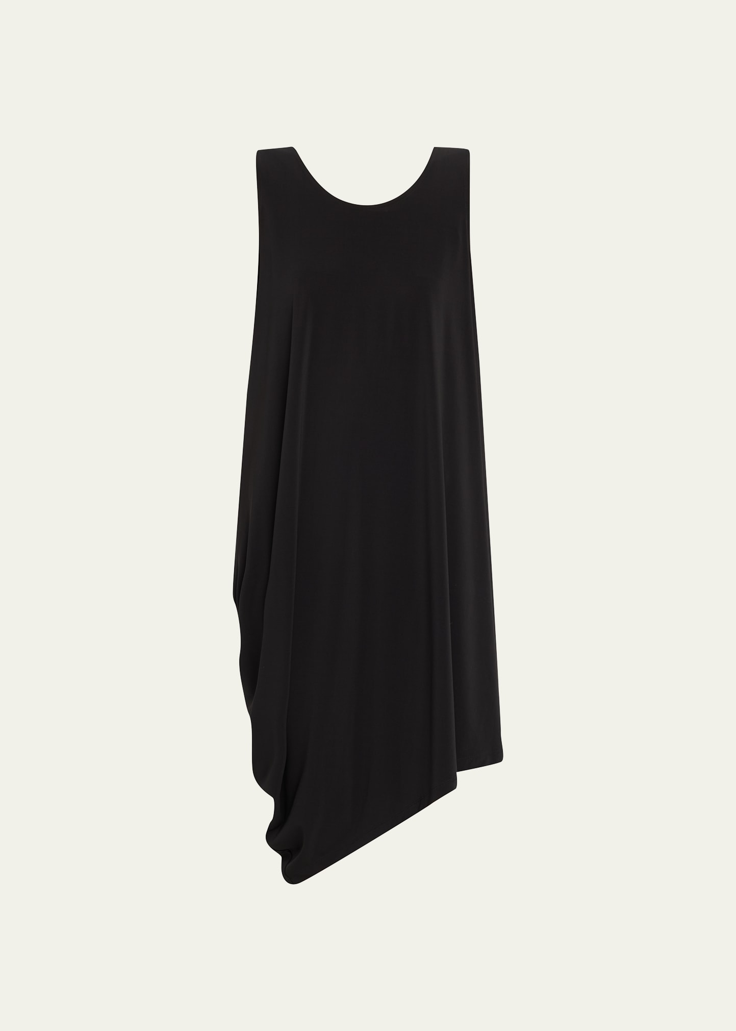 Issey Miyake Drape Jersey-36 Asymmetric Dress In Black