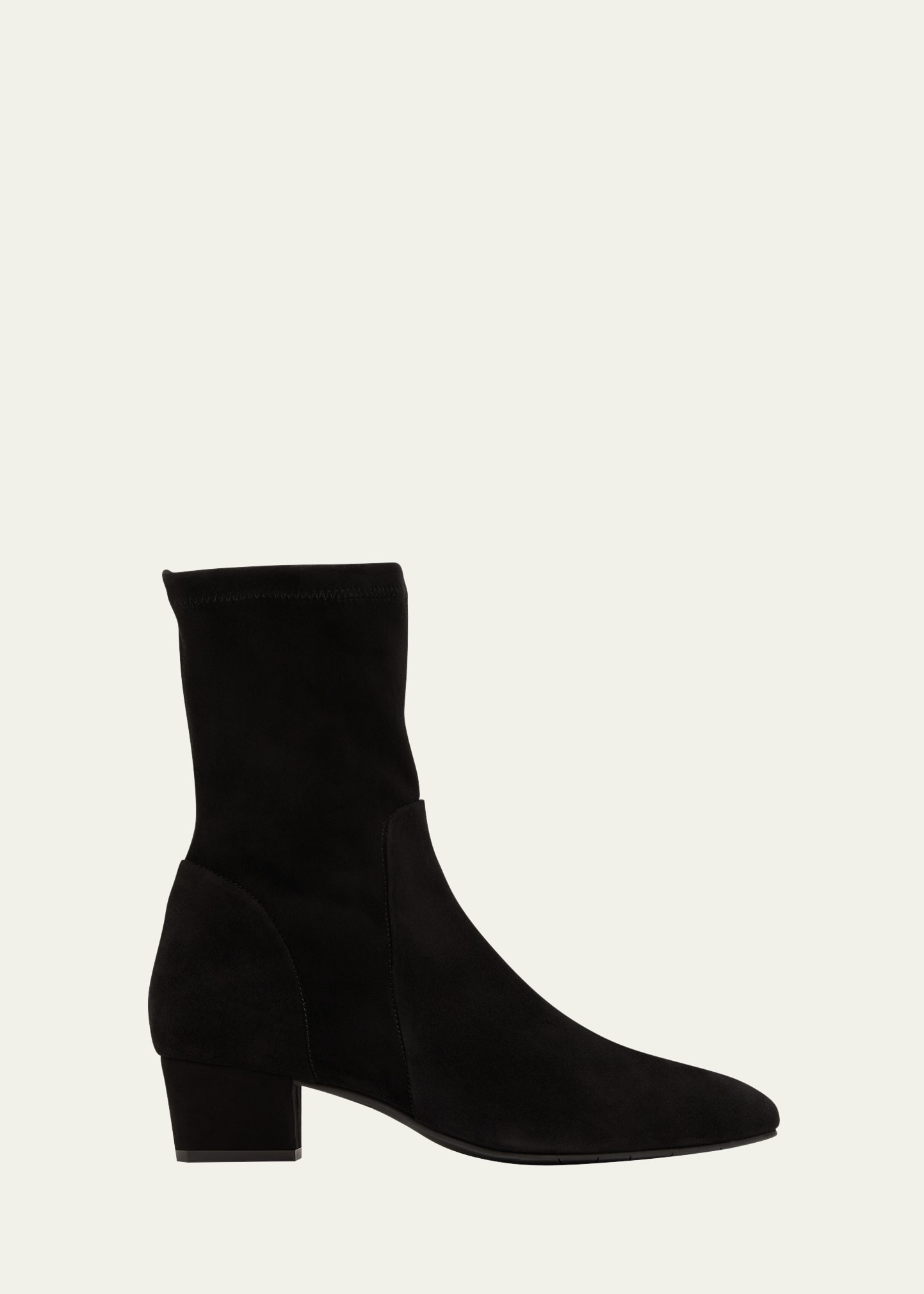 Aquatalia Stassi Stretch Suede Ankle Boots In Black ModeSens