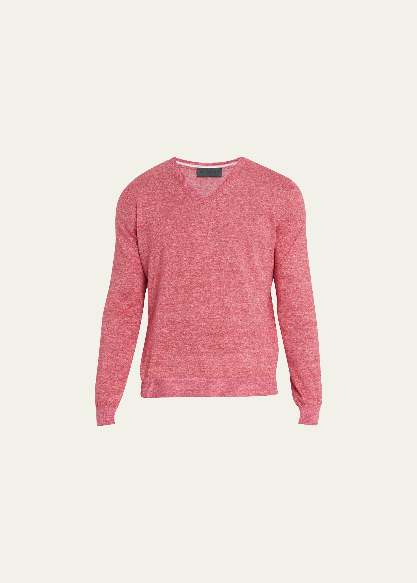 Iris Von Arnim Men's Karl Heathered Knit Linen-Blend Sweater