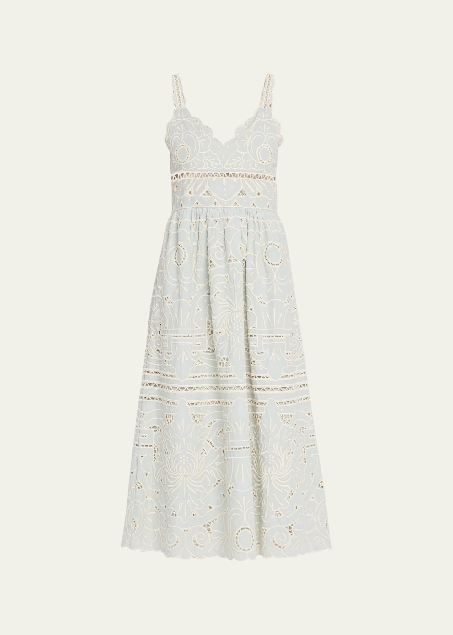 Blaire Eyelet Sleeveless Midi Dress