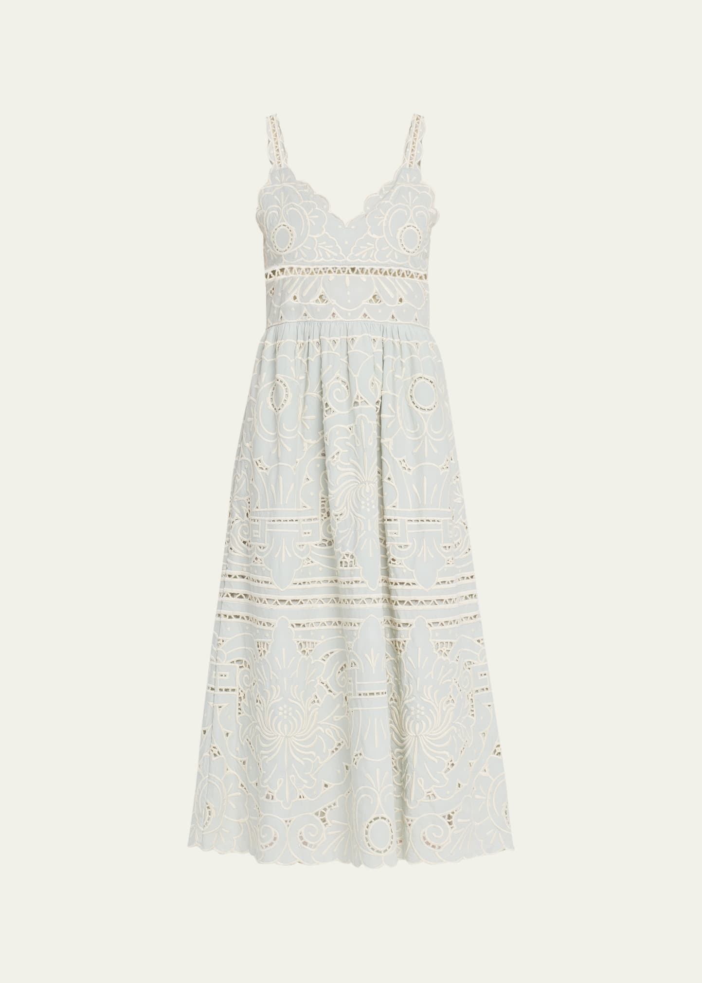 Blaire Eyelet Sleeveless Midi Dress