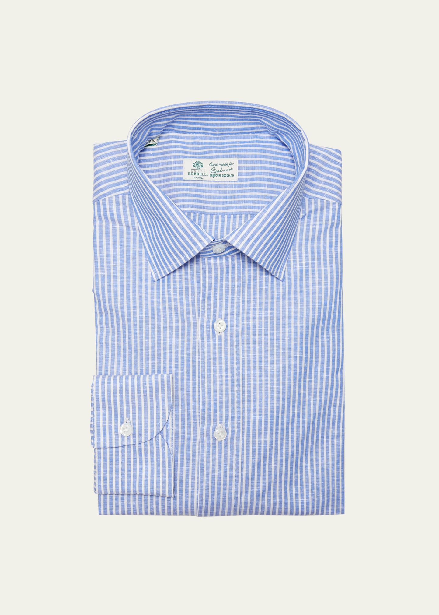 Men's Linen Stripe Dress Shirt