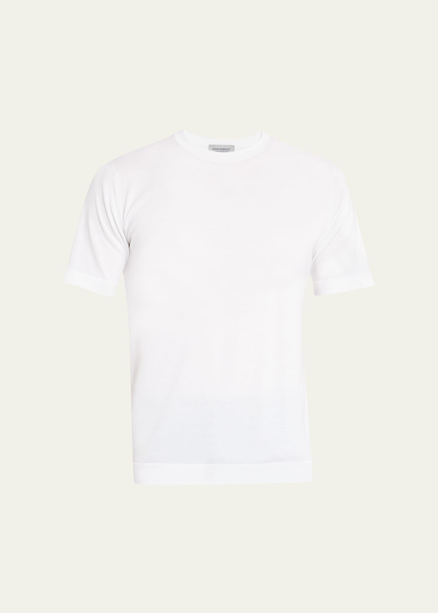 Shop John Smedley Men's Lorca Sea Island Cotton T-shirt In White